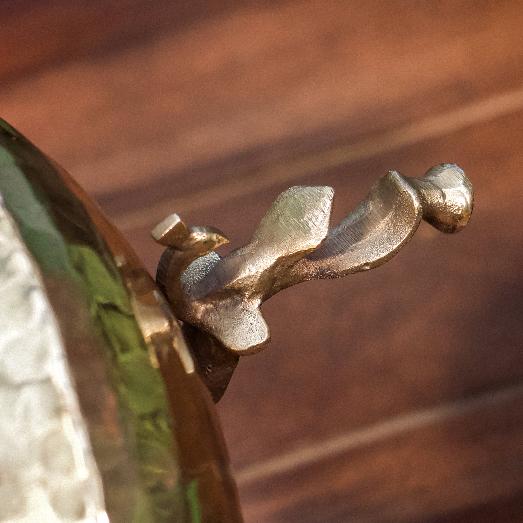 Vintage Brass Water Pot (Mataka) on Legs (Small)