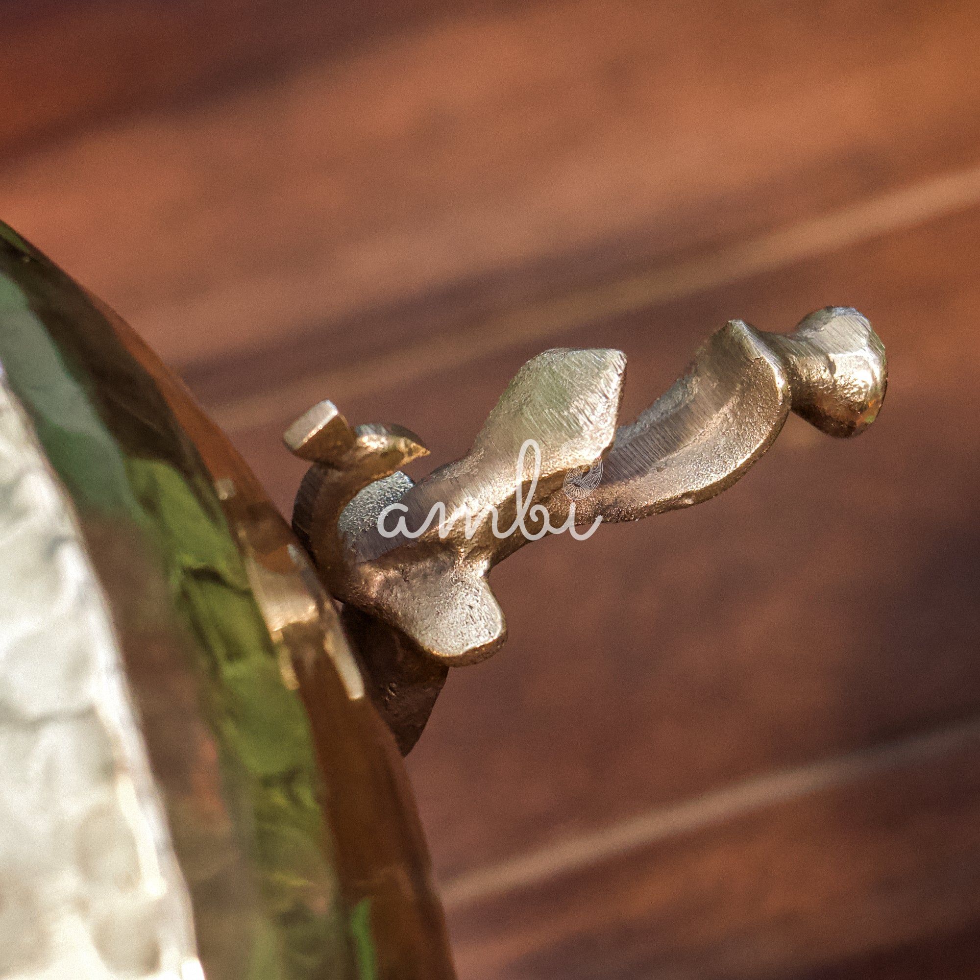 Vintage Brass Water Pot (Mataka) on Legs (Large)