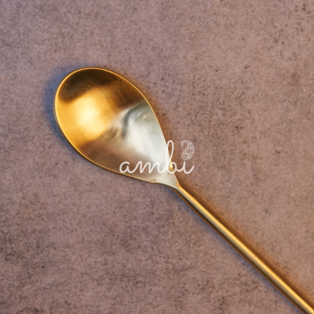 Ambi Classic Pure Brass Bar Long Handle Stirring Spoon