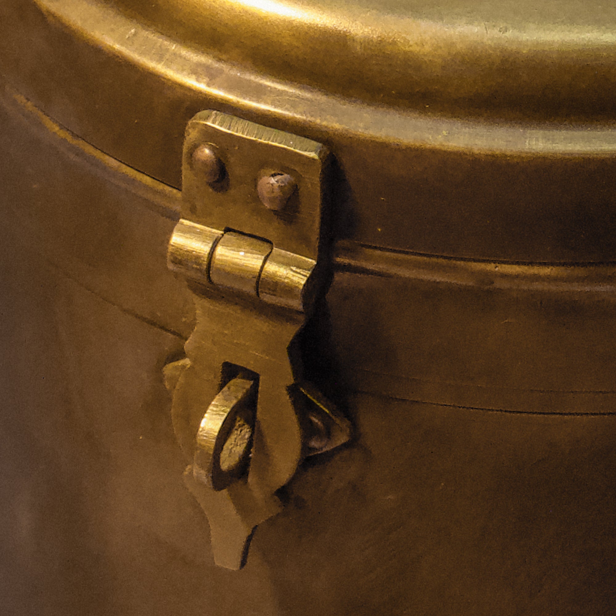 Handcrafted Vintage Brass Storage Box