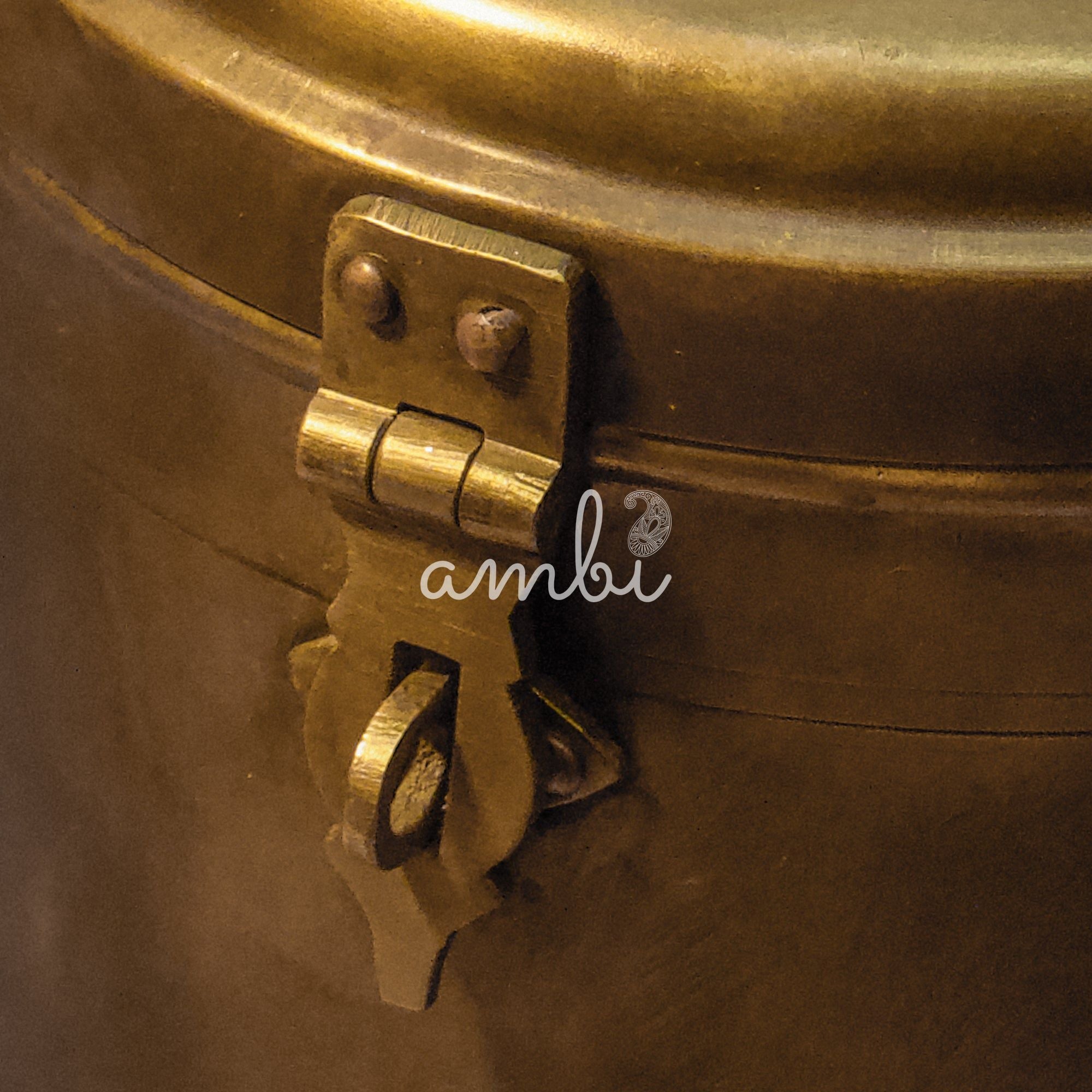 Handcrafted Vintage Brass Storage Box