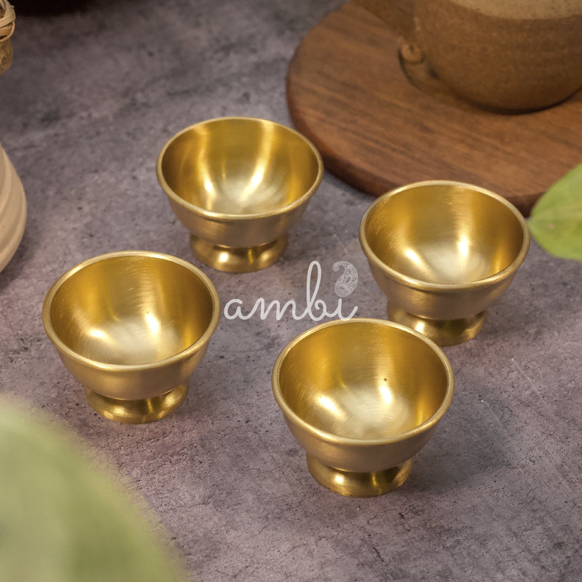 Pure Brass Lead-Free Dip Bowl Set
