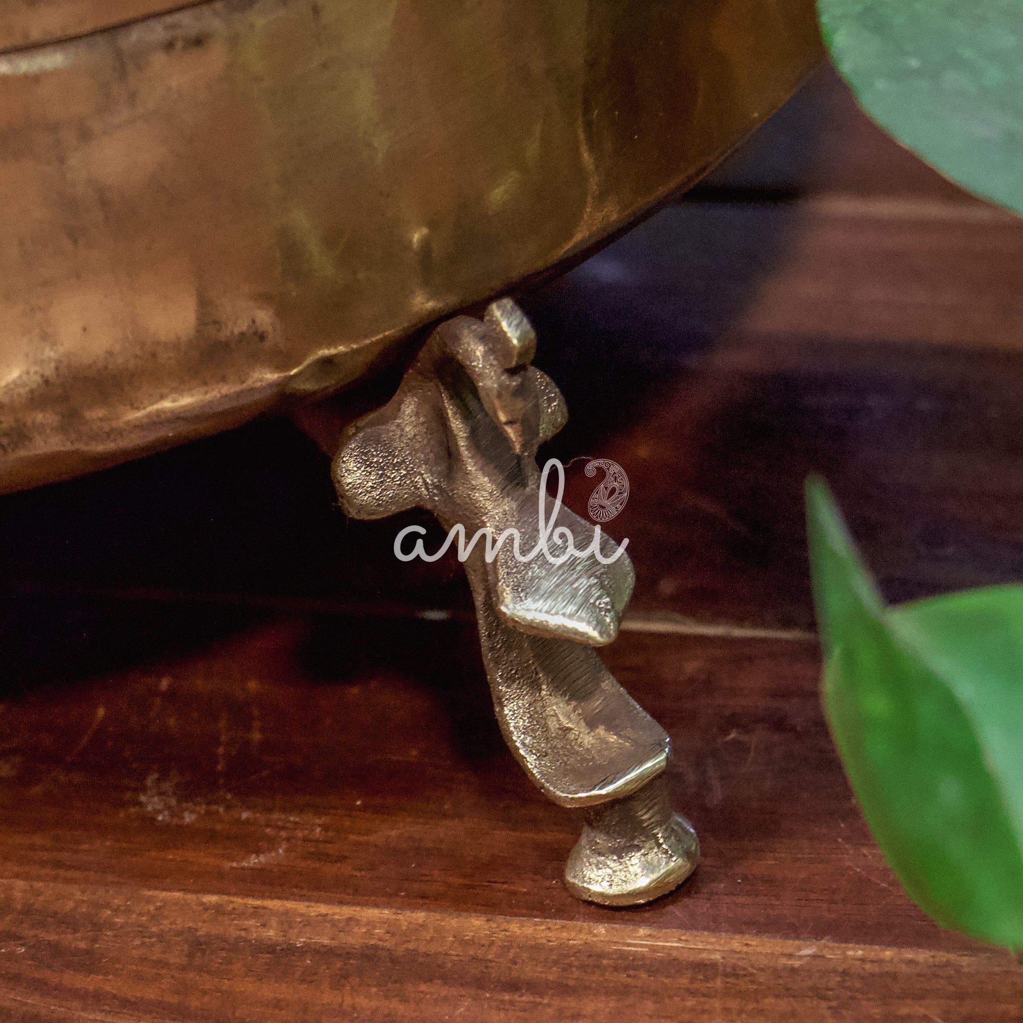 Vintage Brass Big Water Pot (Mataka) on Legs