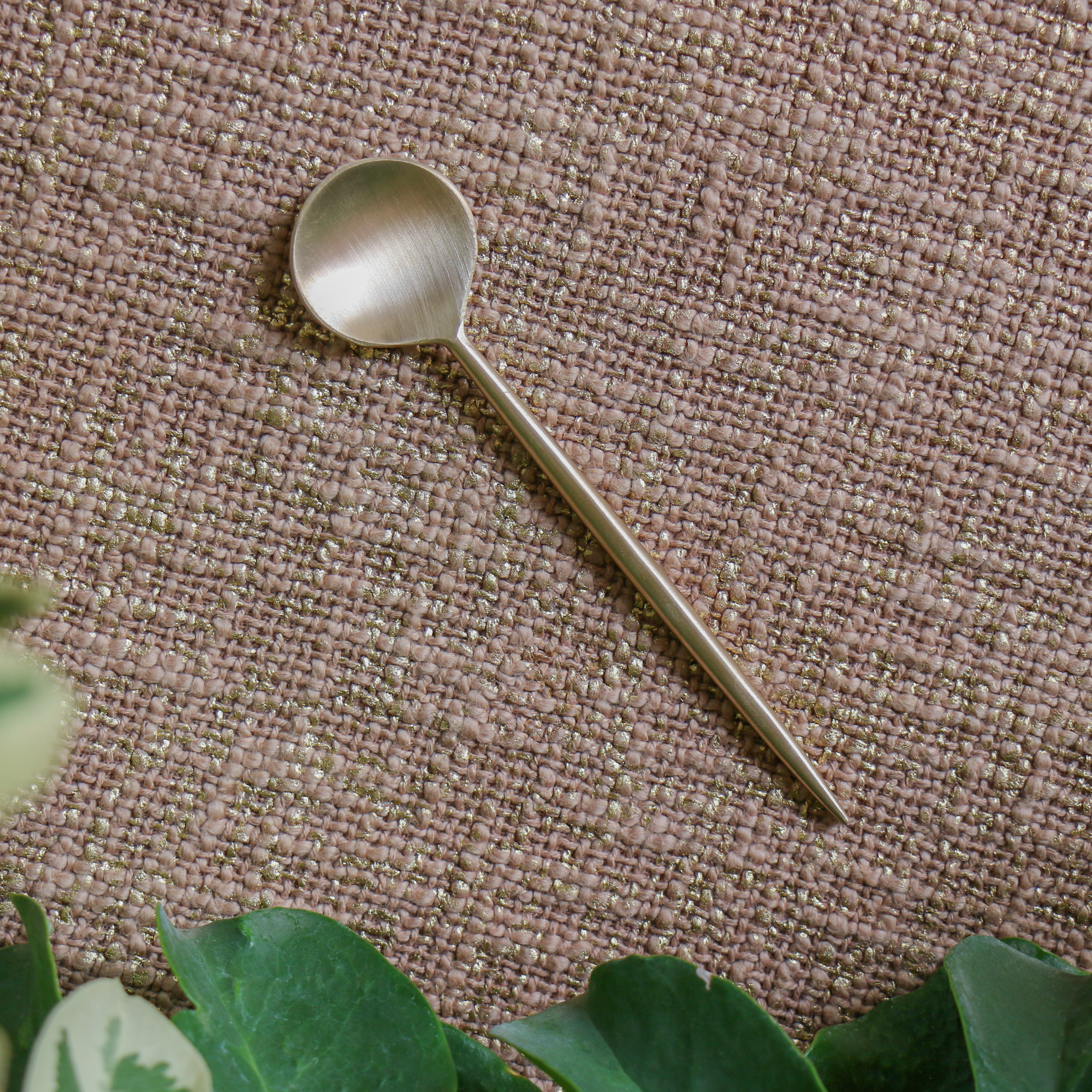 Elegant Handcrafted Heavy Pure Brass Cutlery Set of 5