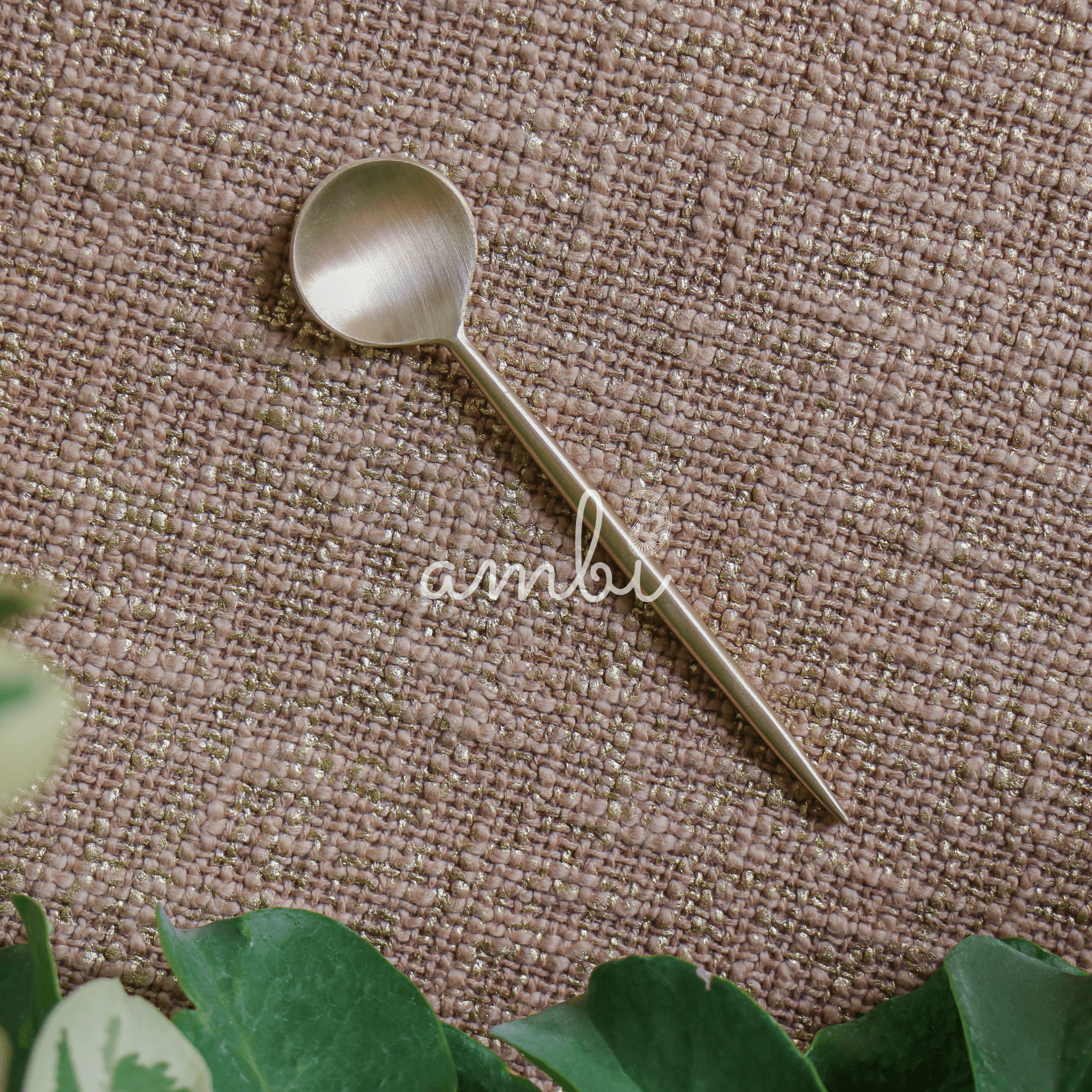 Elegant Handcrafted Heavy Pure Brass Cutlery Set of 5