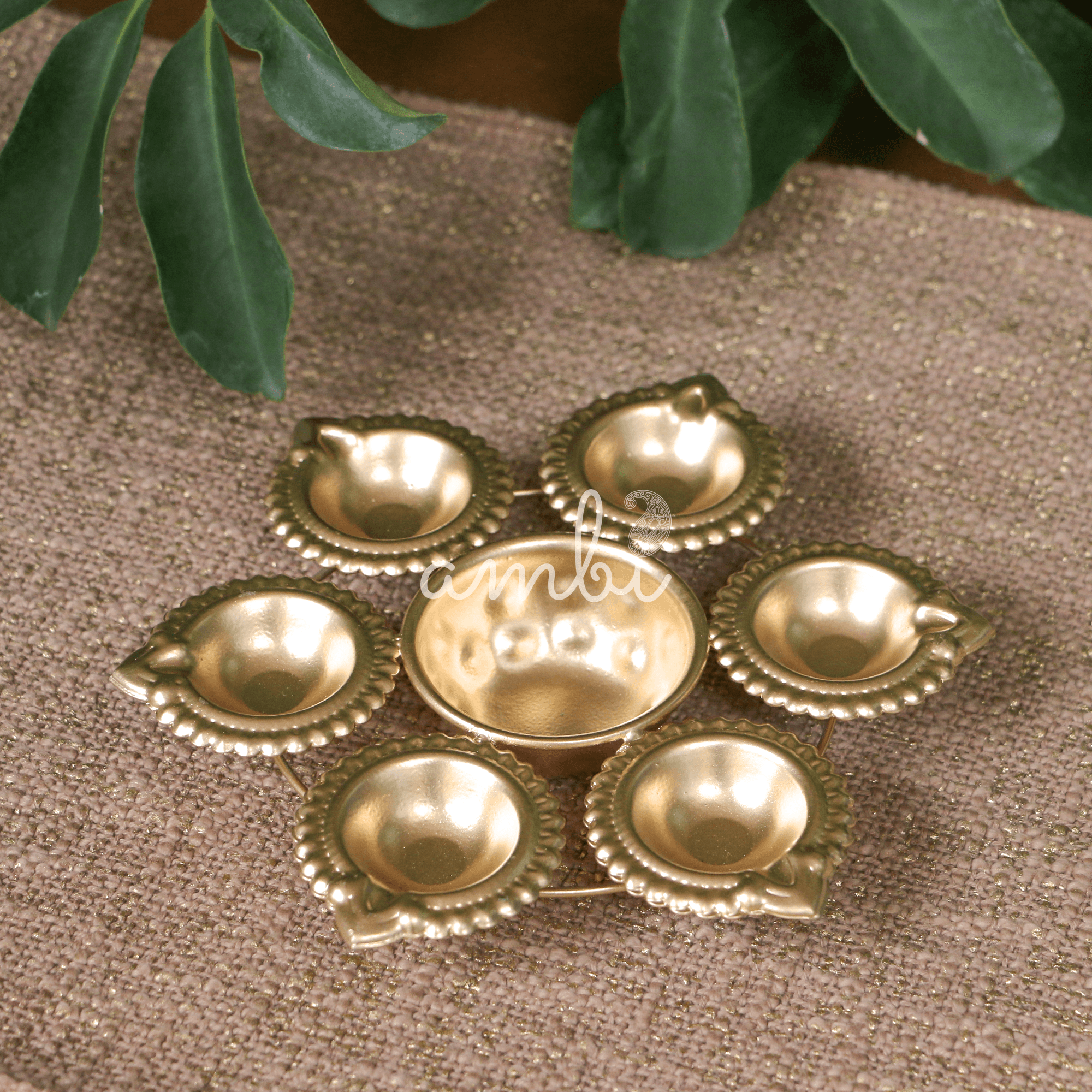 Ambi Metal Urli and Diyas for Blissful Home Decor Collection - Regular - 7 inch