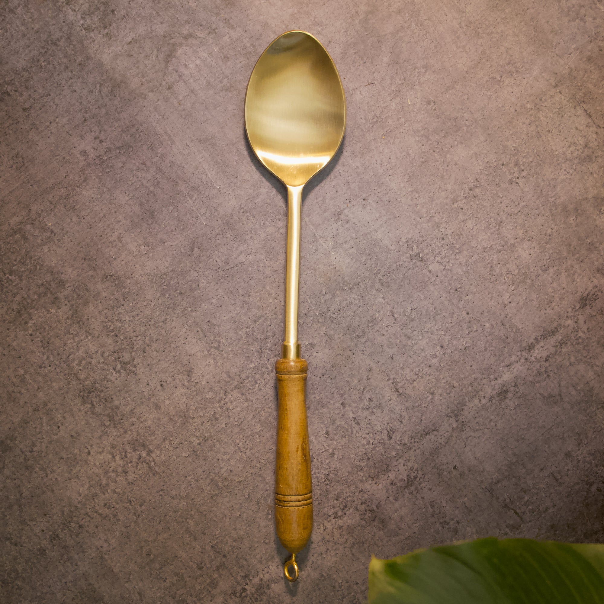 Heavy Brass Cooking Ladles / Karchi - Set of Five - Matt Finish