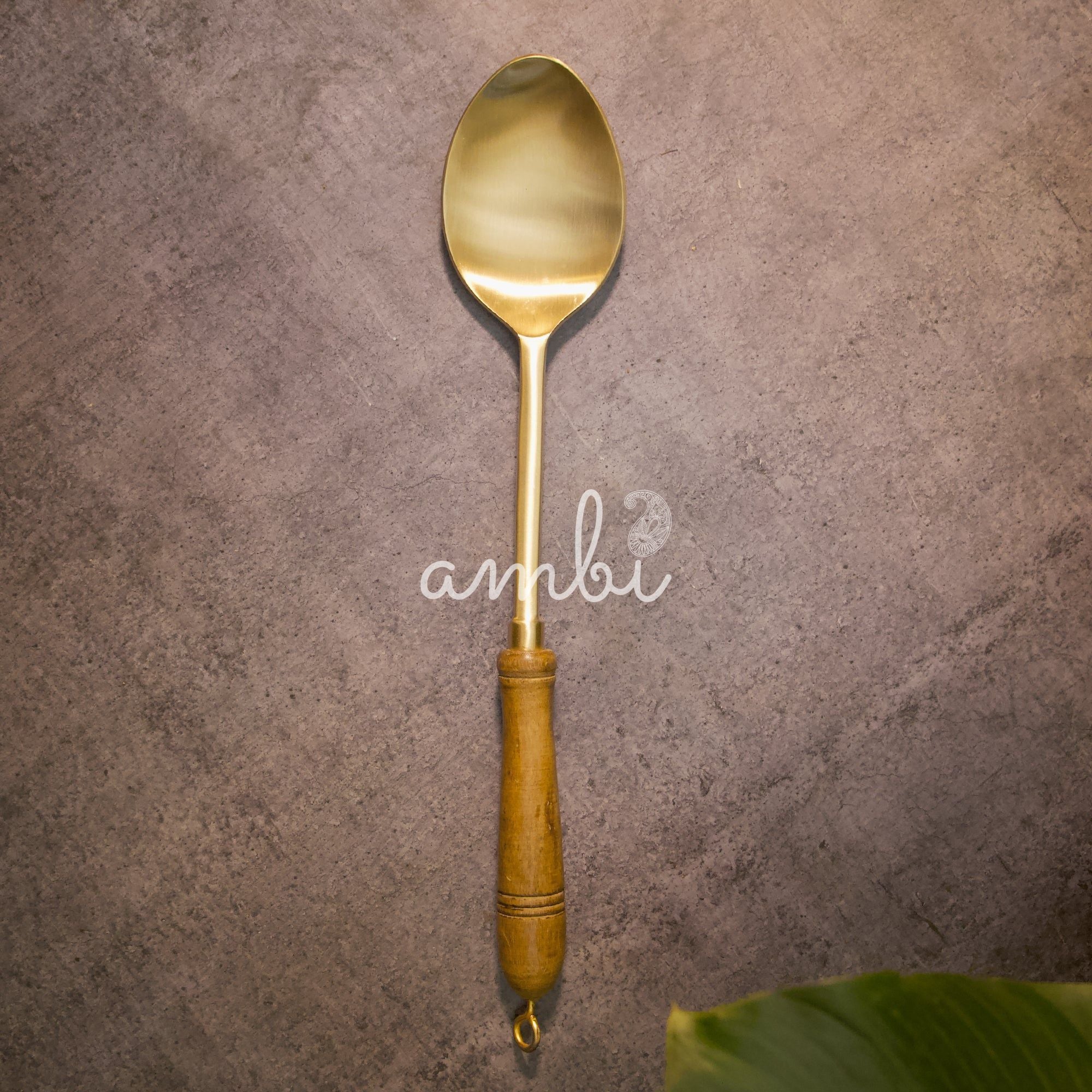 Heavy Brass Cooking Ladles / Karchi - Set of Five - Matt Finish