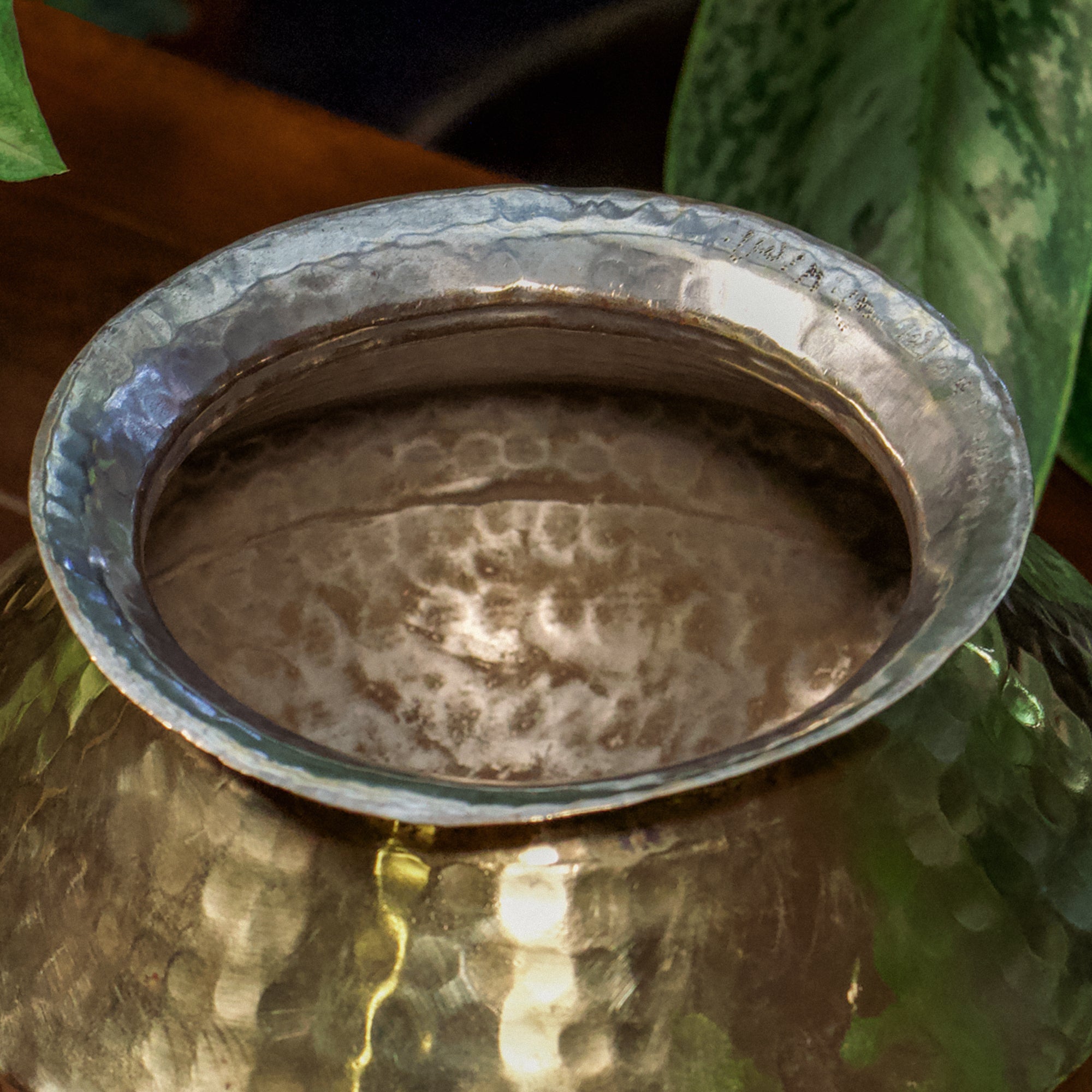 Vintage Brass Water Pot (Mataka) on Legs (Large)