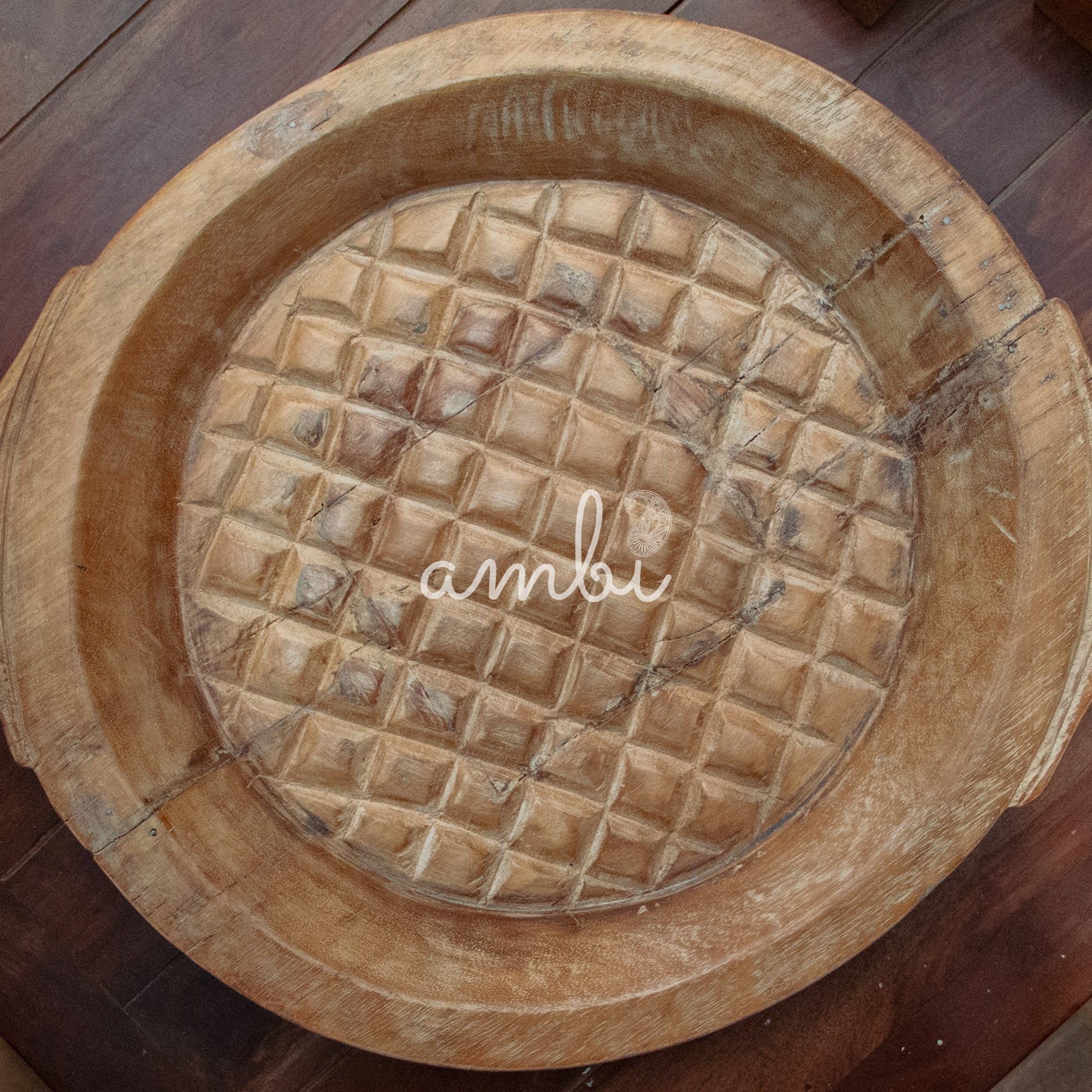 Vintage Wooden Parat - Rhombus Pattern