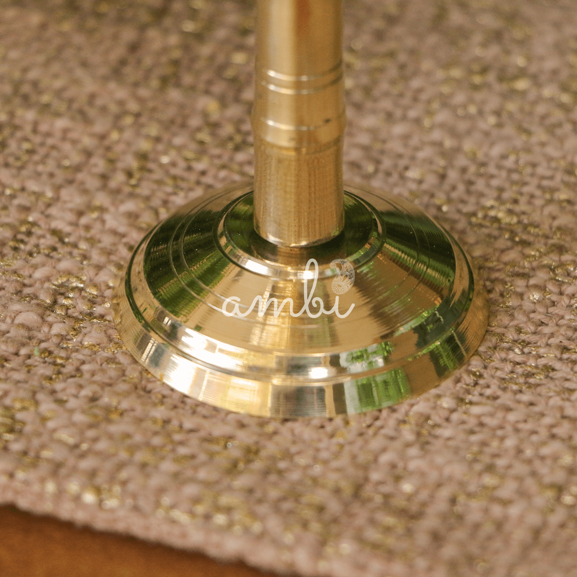 100% Pure Brass Pooja Deepam / Deepak - Kamal Lotus Nanda Small