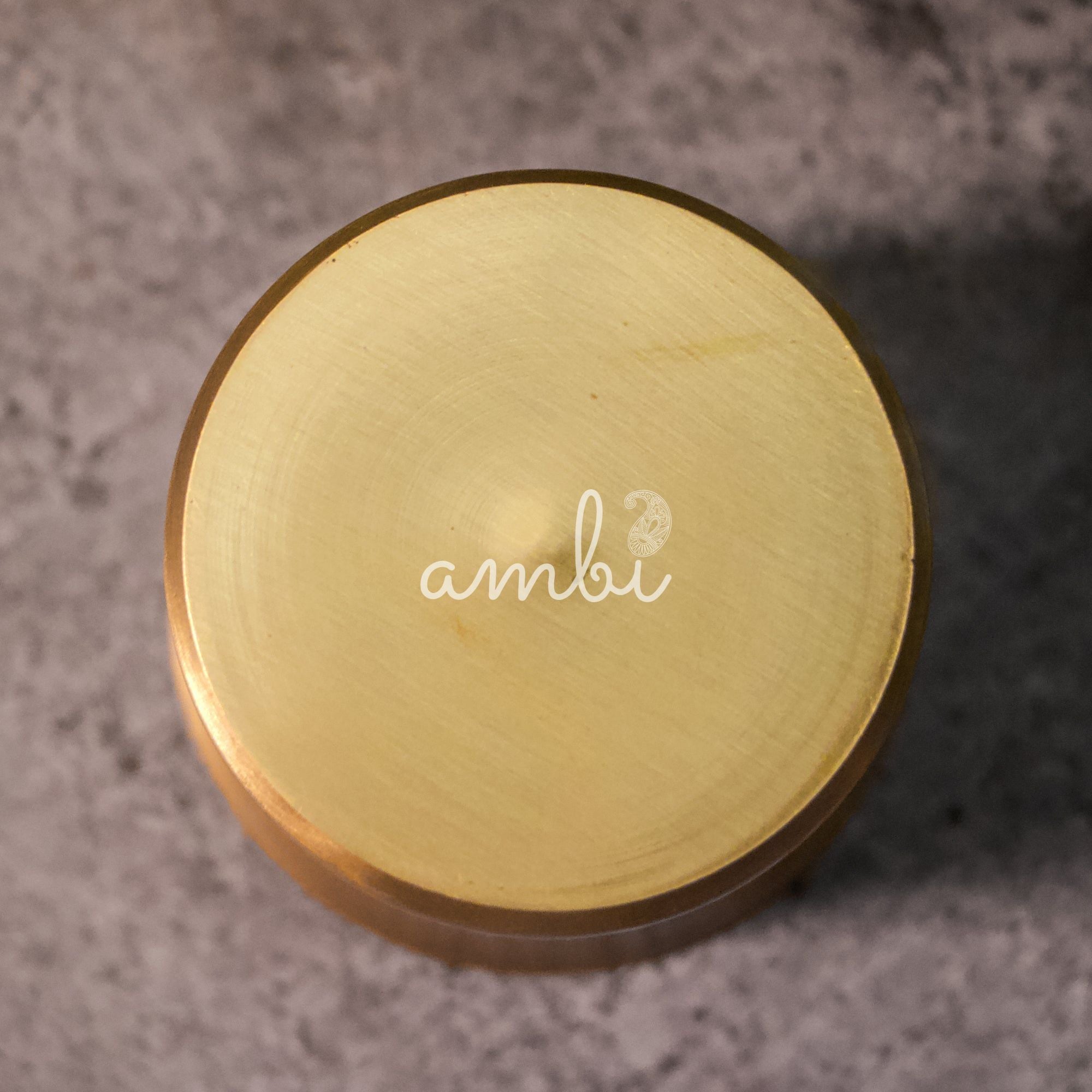 AMBI Pure 100% Lead Free Kansa (Bronze) Water Glass Curved Rim - 300 ML