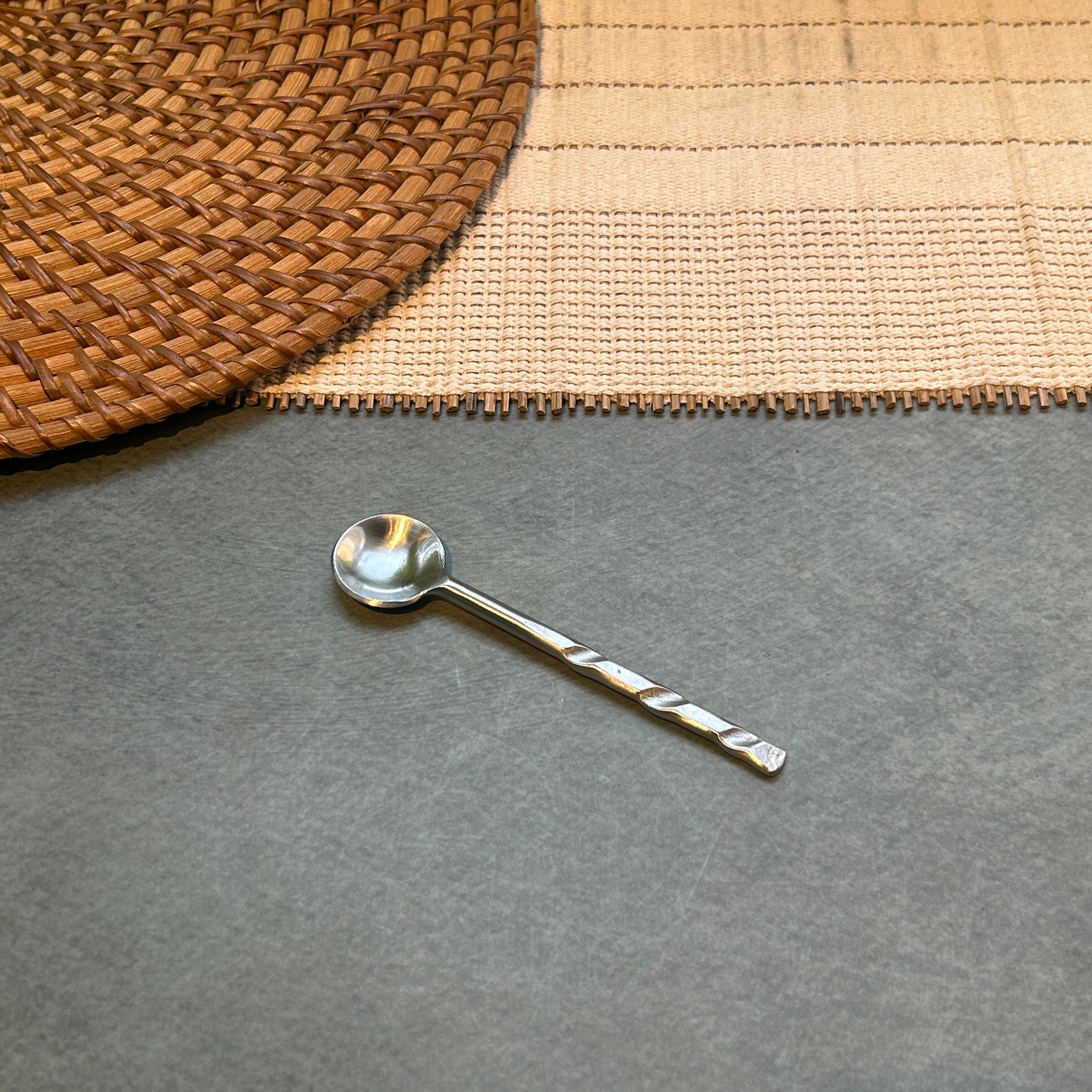 Ambi Pure Brass Twisted-Handle design Tea and Coffee Spoon | Multipurpose Spoon |