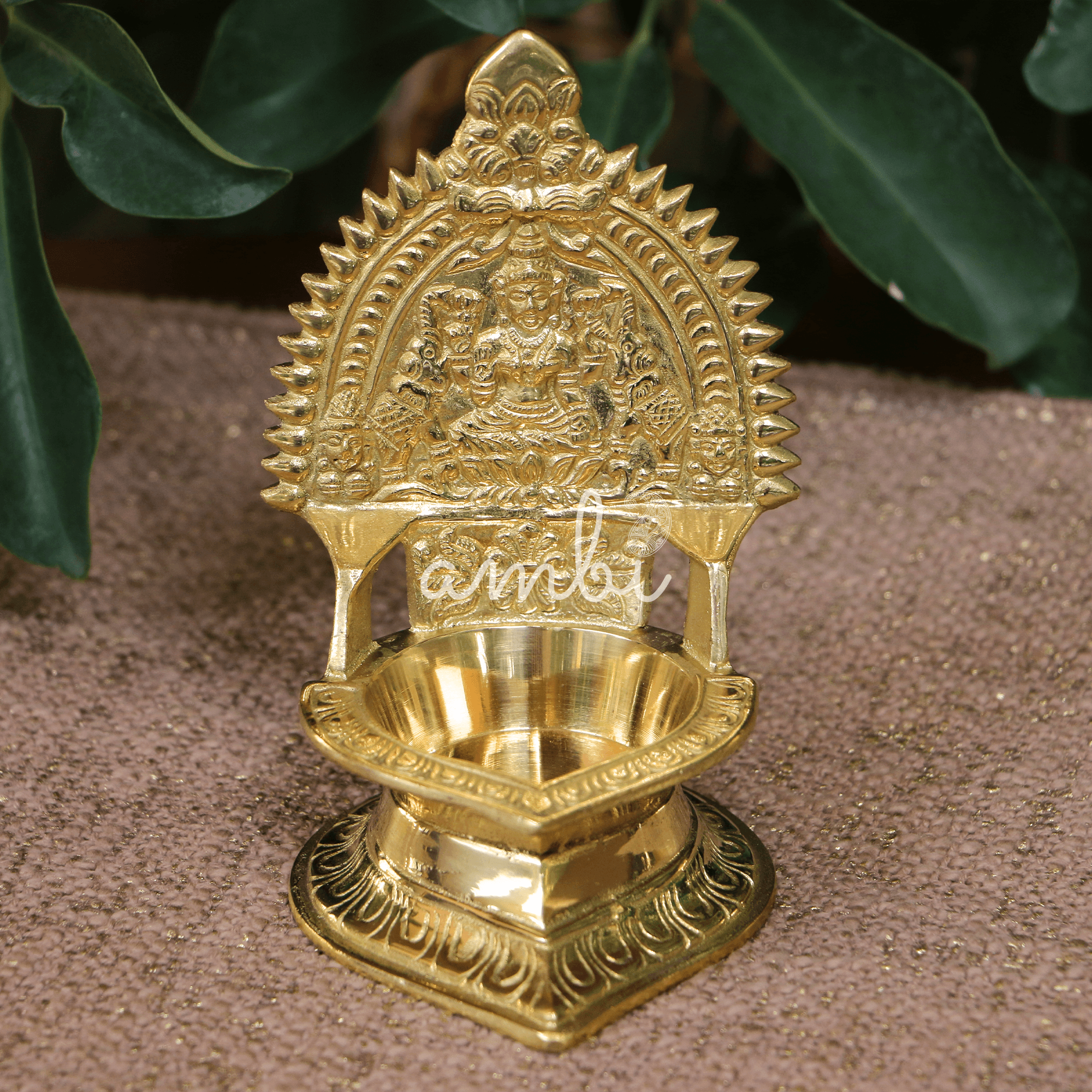 100% Pure Brass Kamakshi Deepam - Big Size
