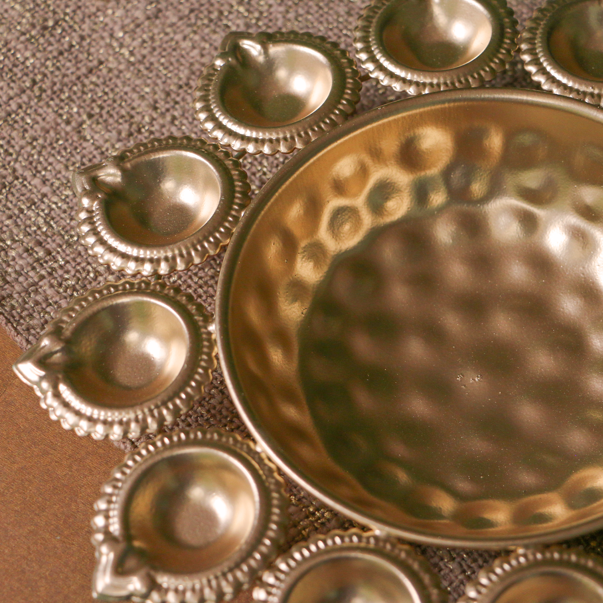 Ambi Metal Urli and Diyas for Blissful Home Decor Collection - 9.5 inch
