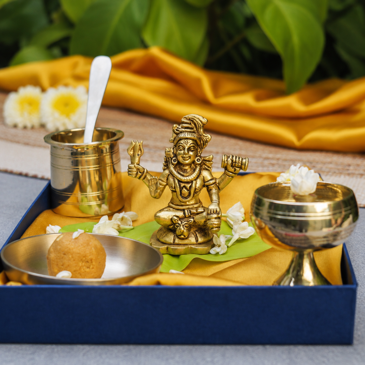 Pure Brass Lord Shiva Idol - 3.6 inch height - Heavy Make