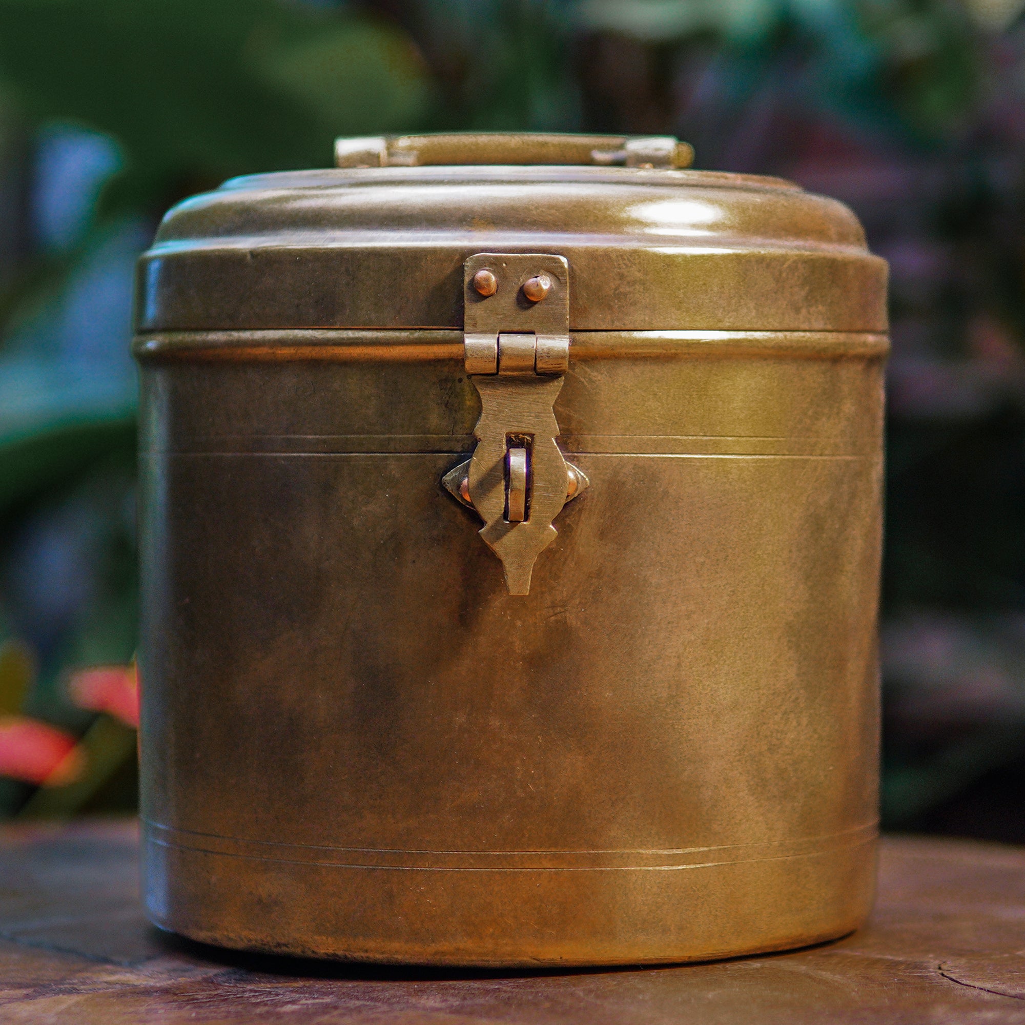 Handcrafted Vintage Brass Storage Box
