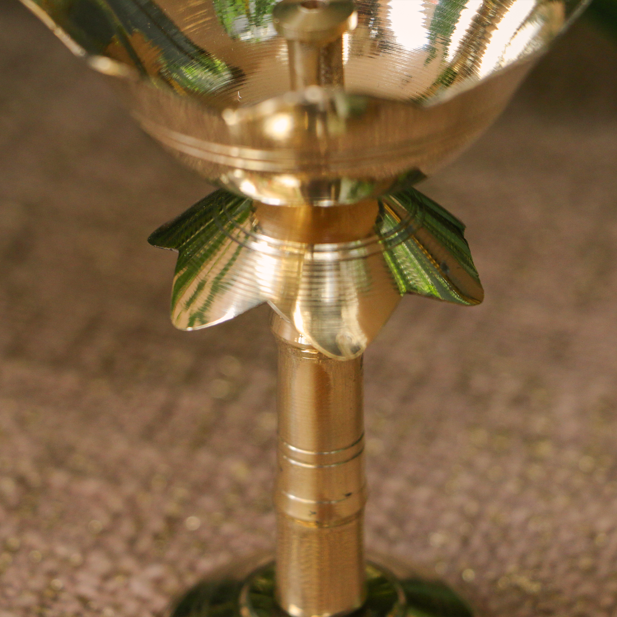 100% Pure Brass Kamal Lotus Deepam — Small | Pooja Diya | Ambi