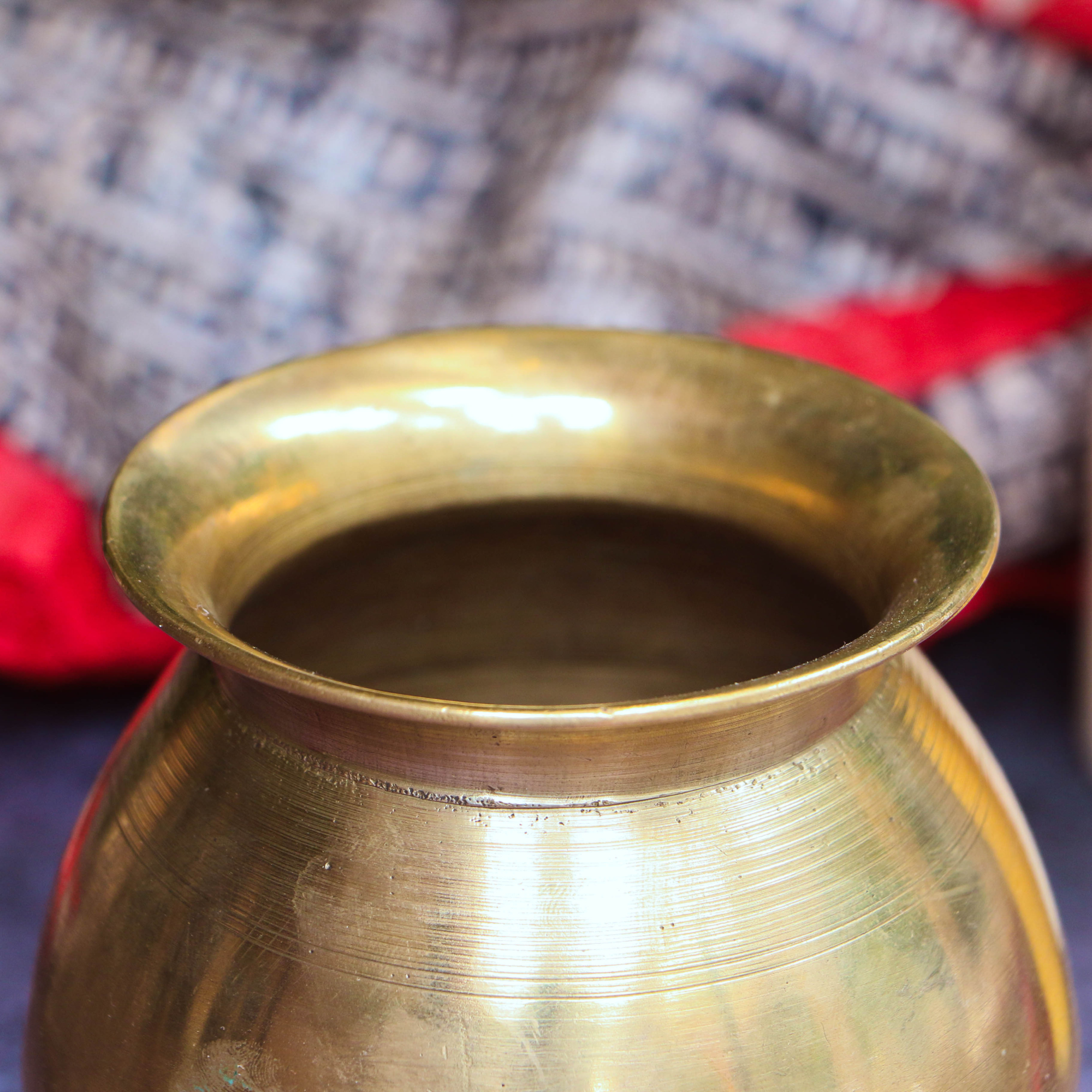 Handcrafted Elegant Vintage Brass Lota With Legs - Heavy Base