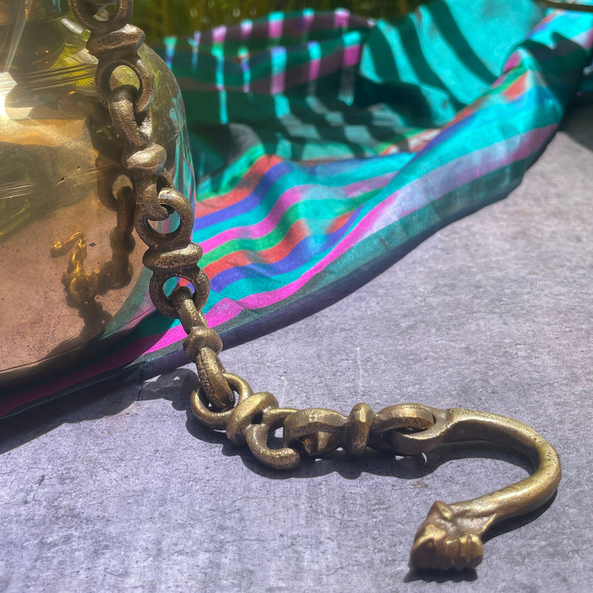 Ambi Handcrafted Elegant Vintage Brass Lota / Water Pot with Handle
