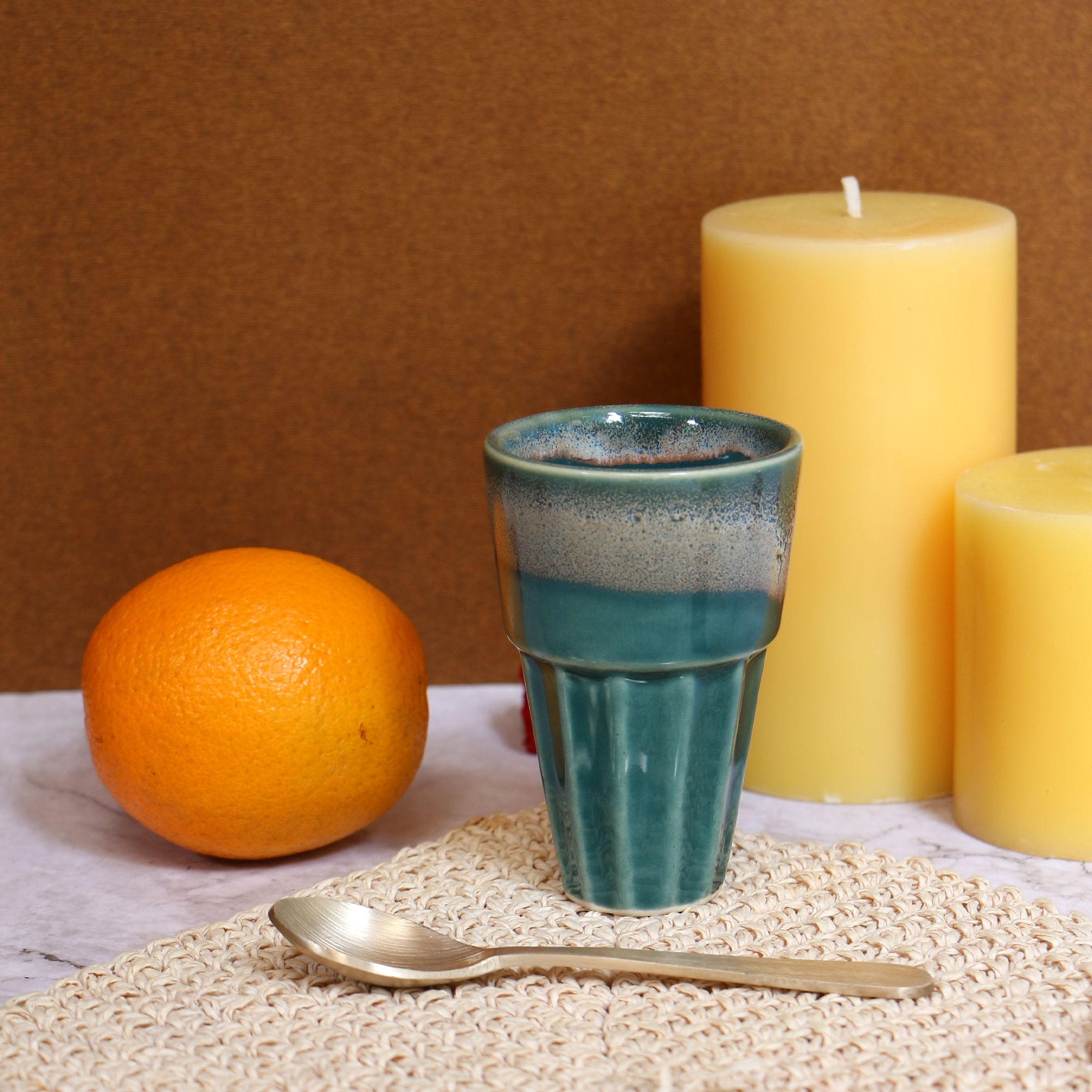 Ambi Studio Pottery Clay Kulhad Glass Set of 2 (100 ml each)