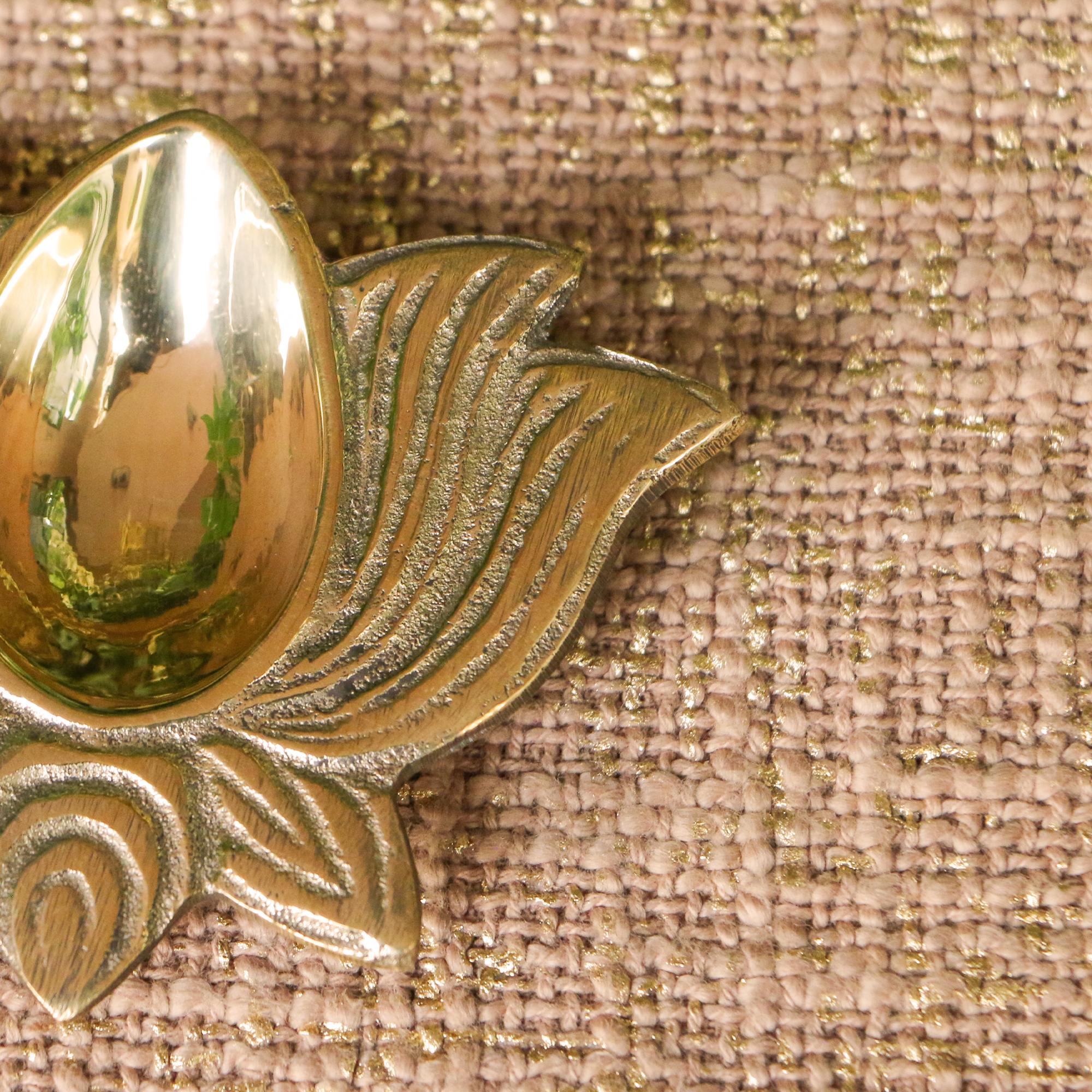 100% Pure Brass Pooja Lotus Deepam / Deepak / Diya - Set of 2