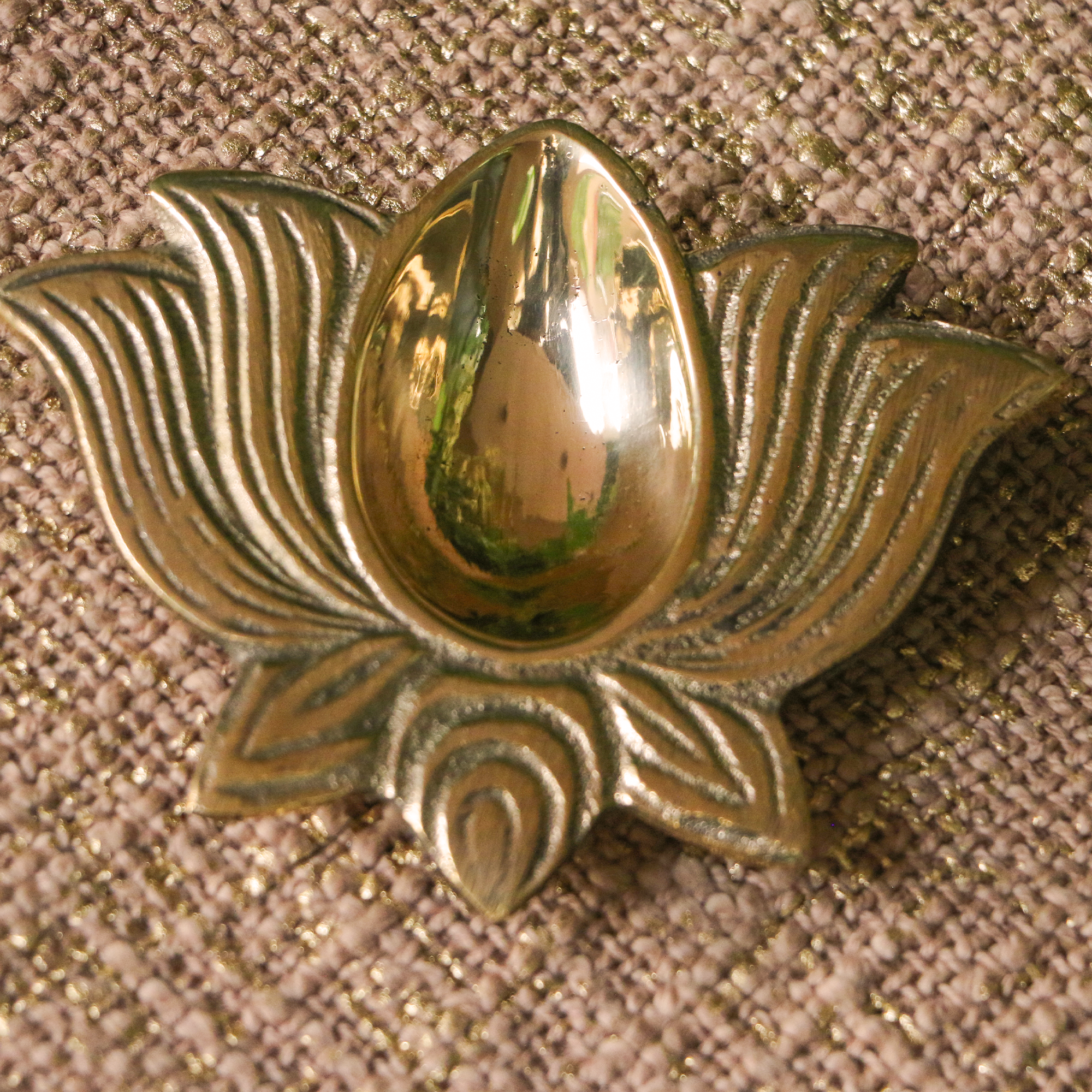 100% Pure Brass Pooja Lotus Deepam / Deepak / Diya - Set of 2