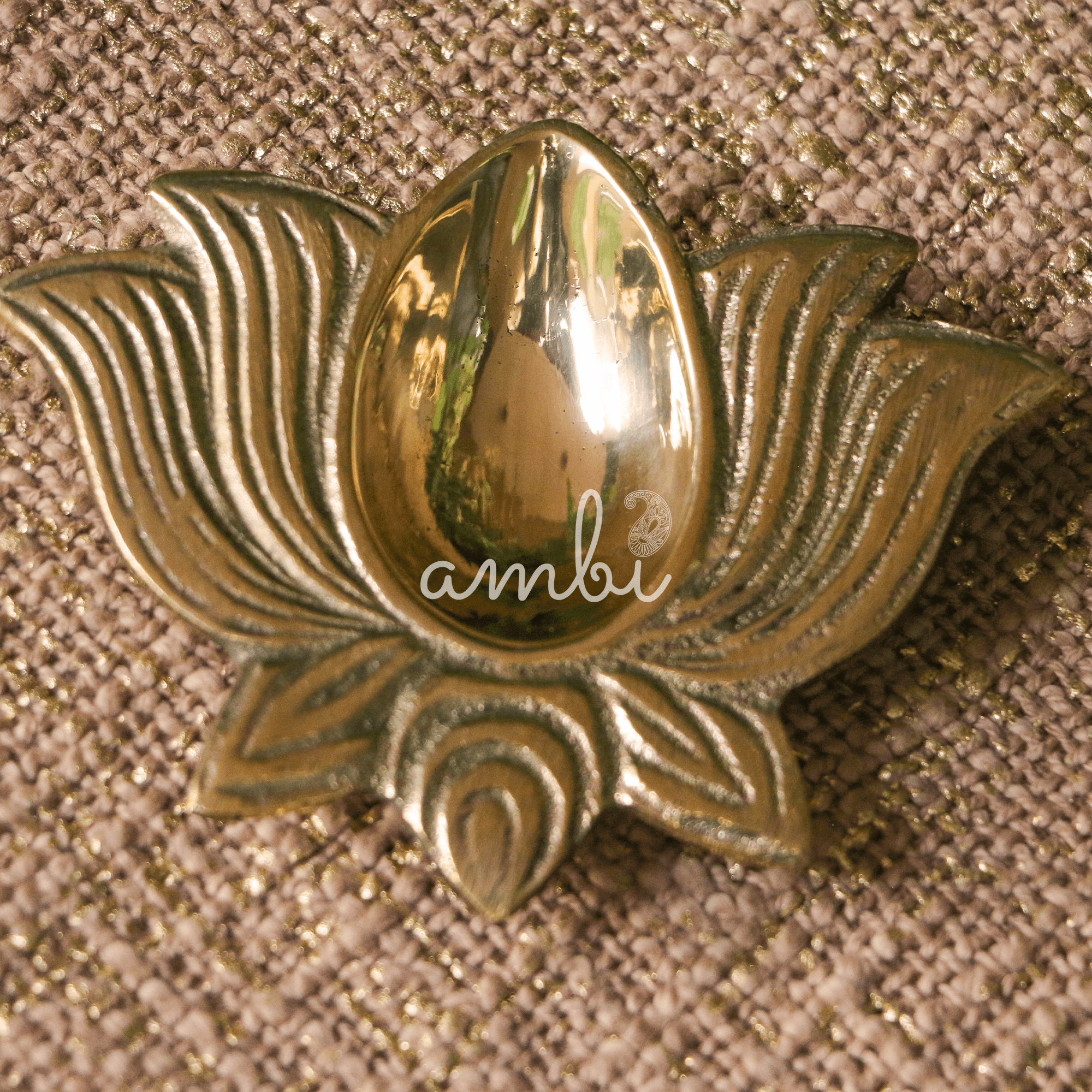 100% Pure Brass Pooja Lotus Deepam / Deepak / Diya - Set of 2