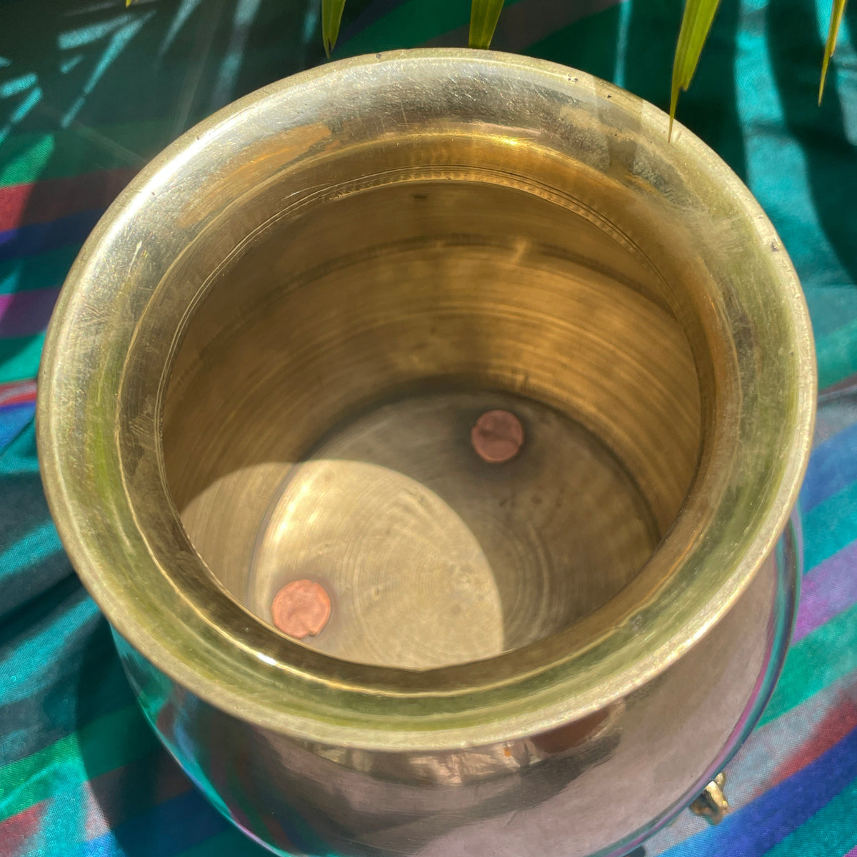 Handcrafted Elegant Vintage Brass Lota With Legs