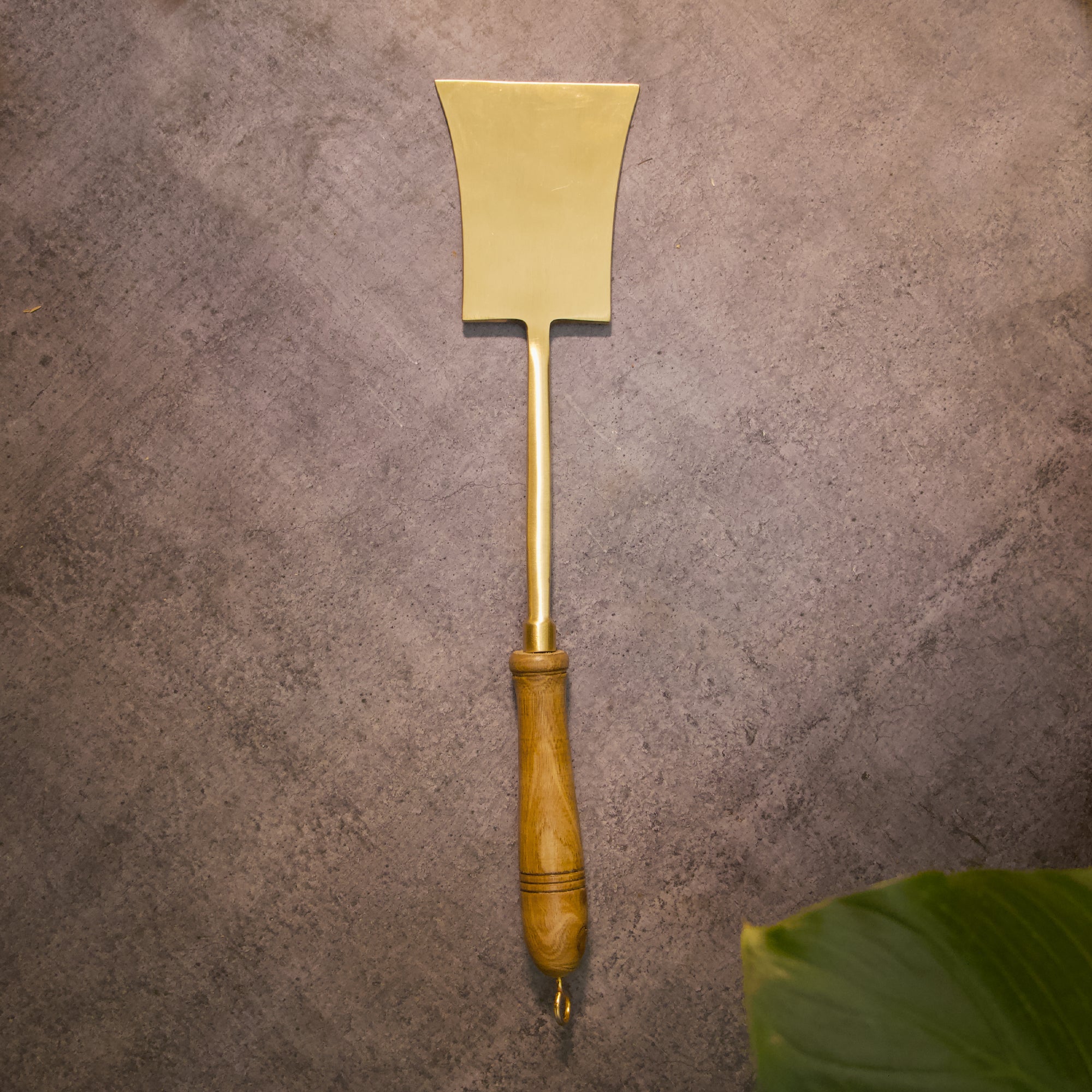 Heavy Brass Cooking Ladles / Karchi - Set of Five - Matt Finish