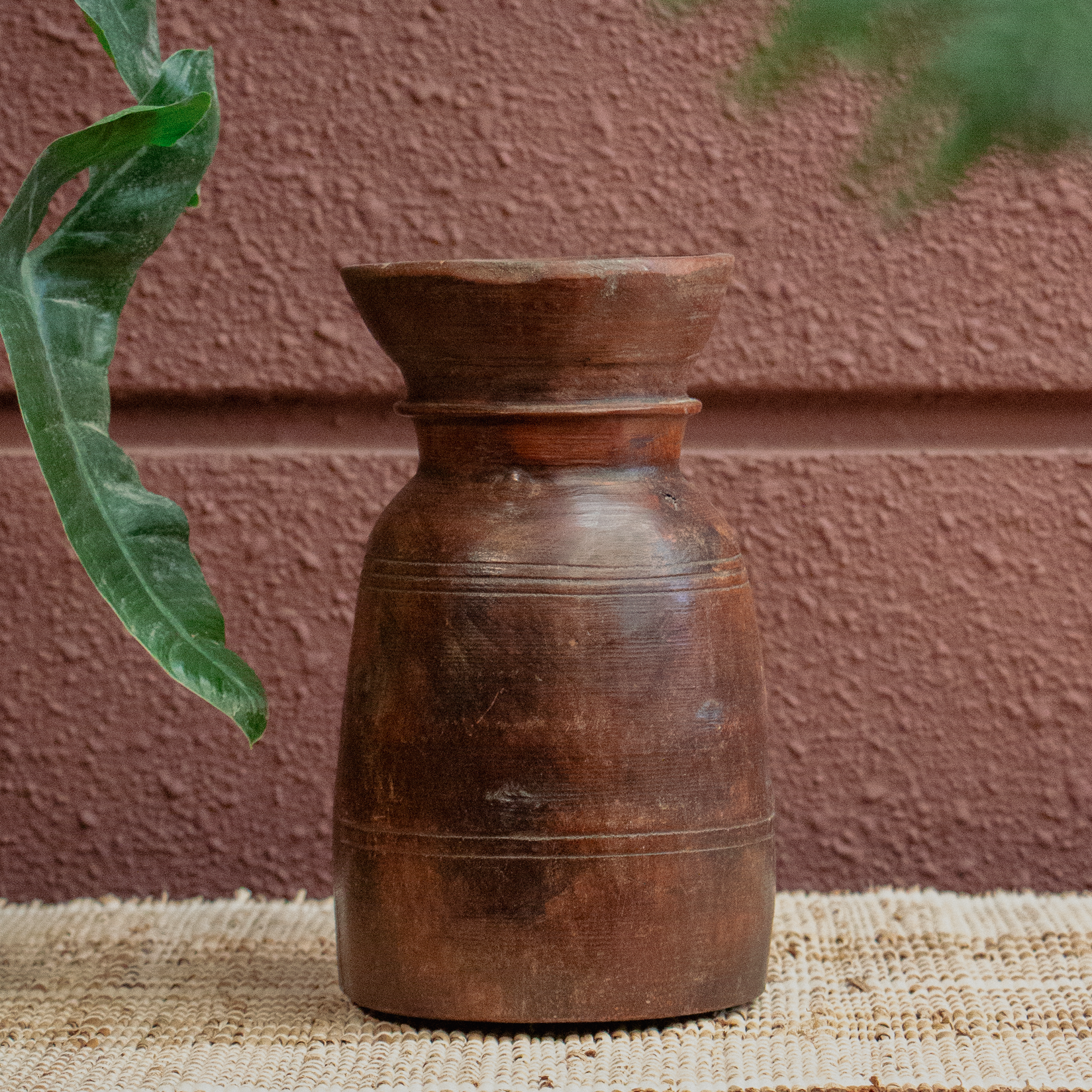 Wooden Vintage Water Pot - Flower Vase