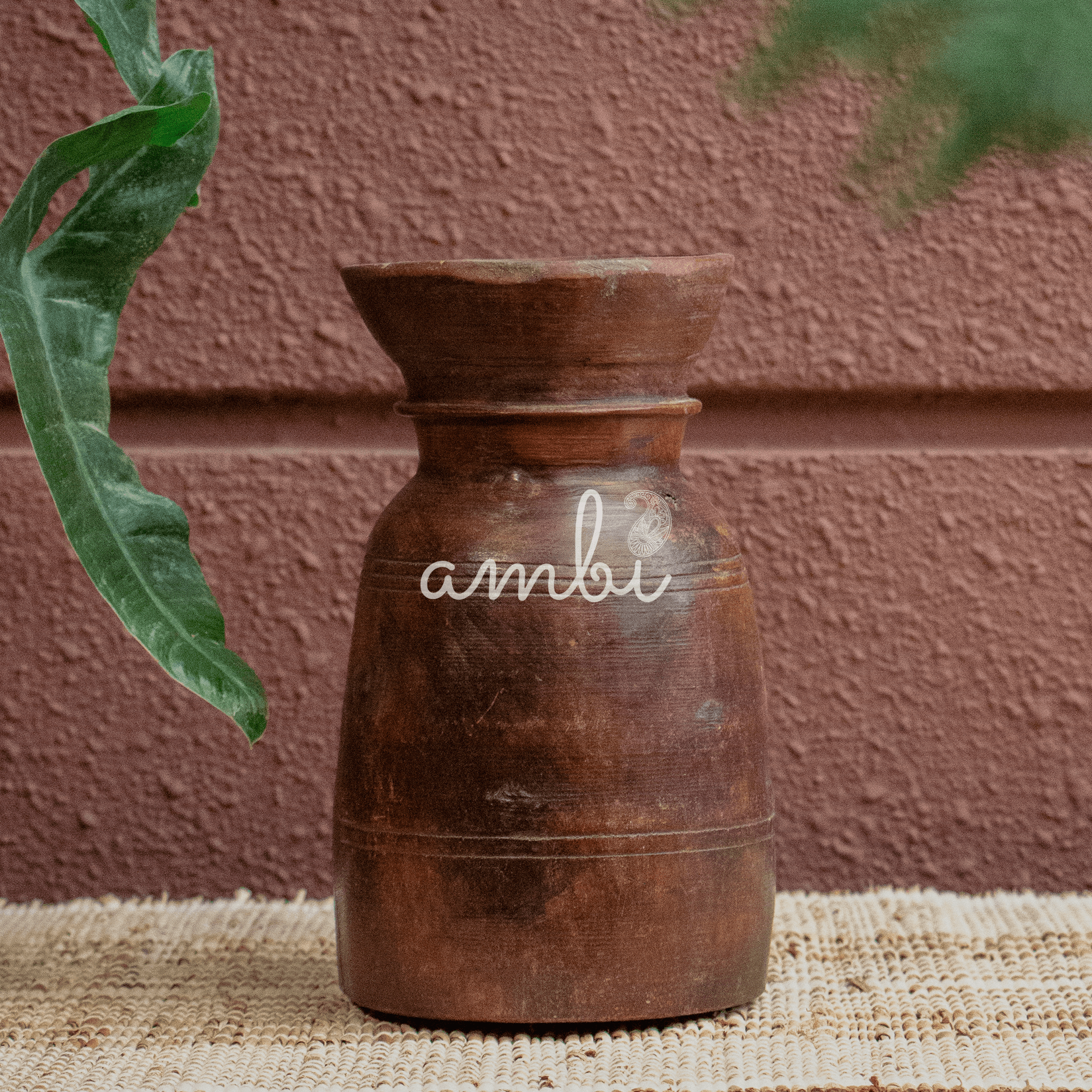 Wooden Vintage Water Pot - Flower Vase