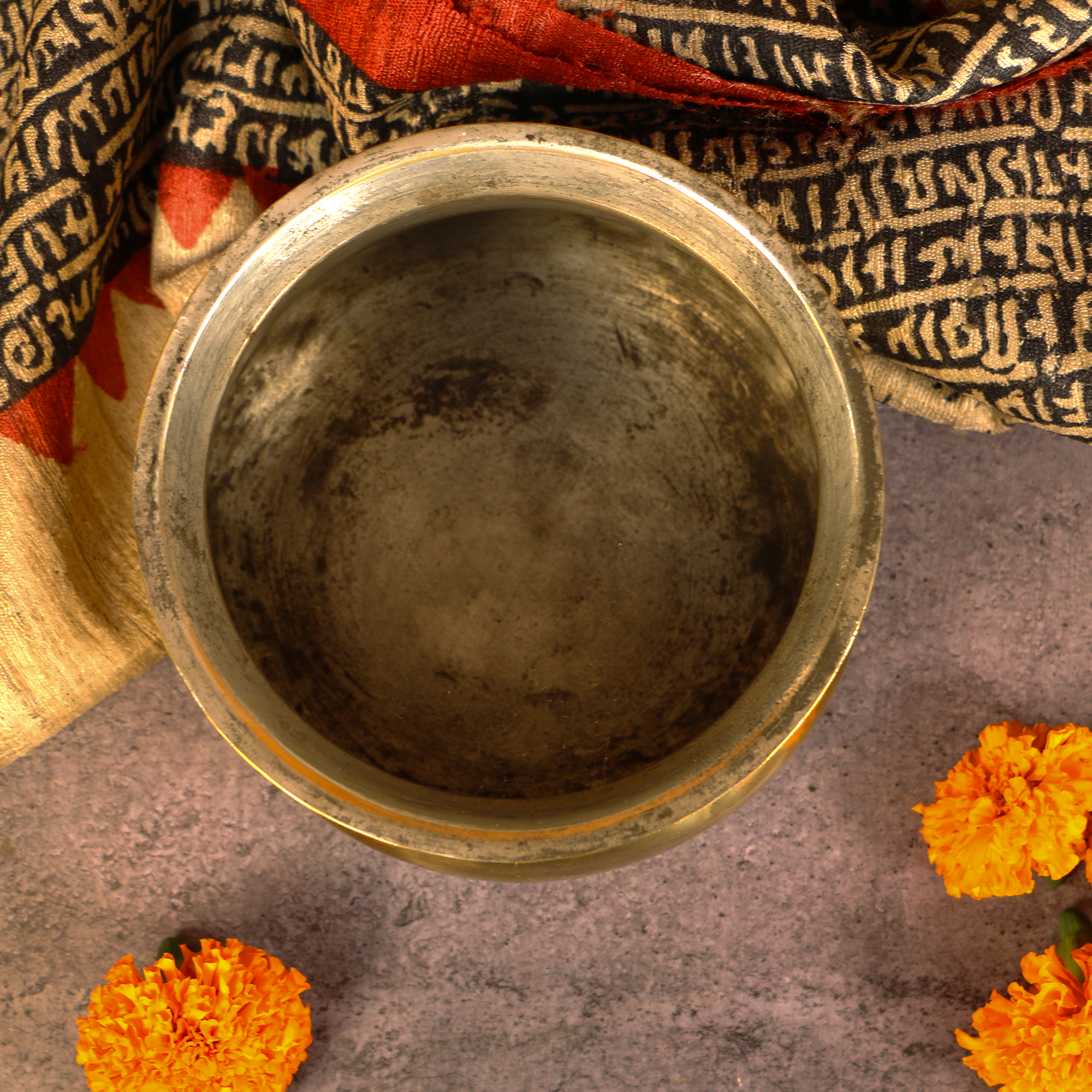 Vintage Ambi Pure Brass Water Vessel (Lota) - Medium