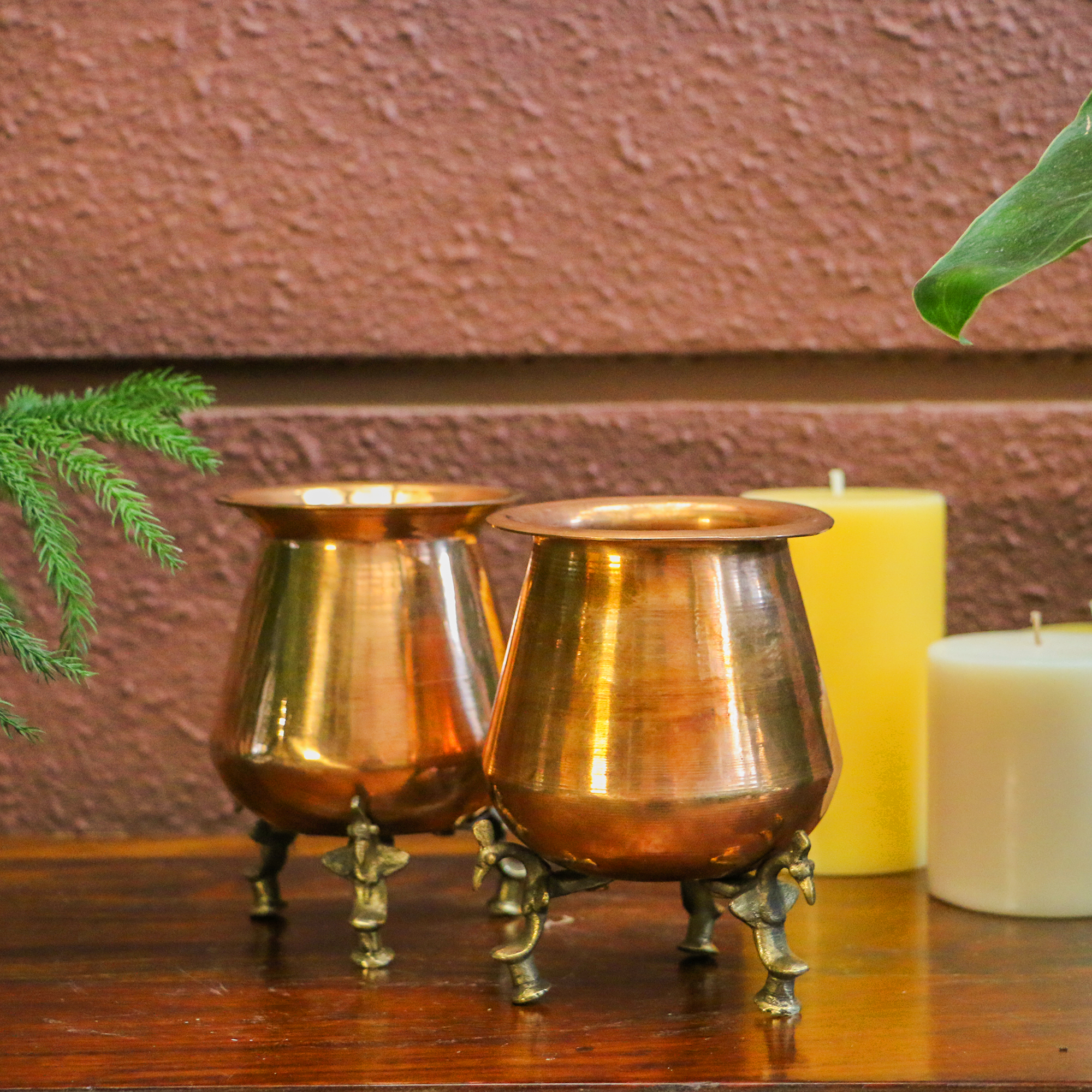 Vintage Copper Lota on Legs