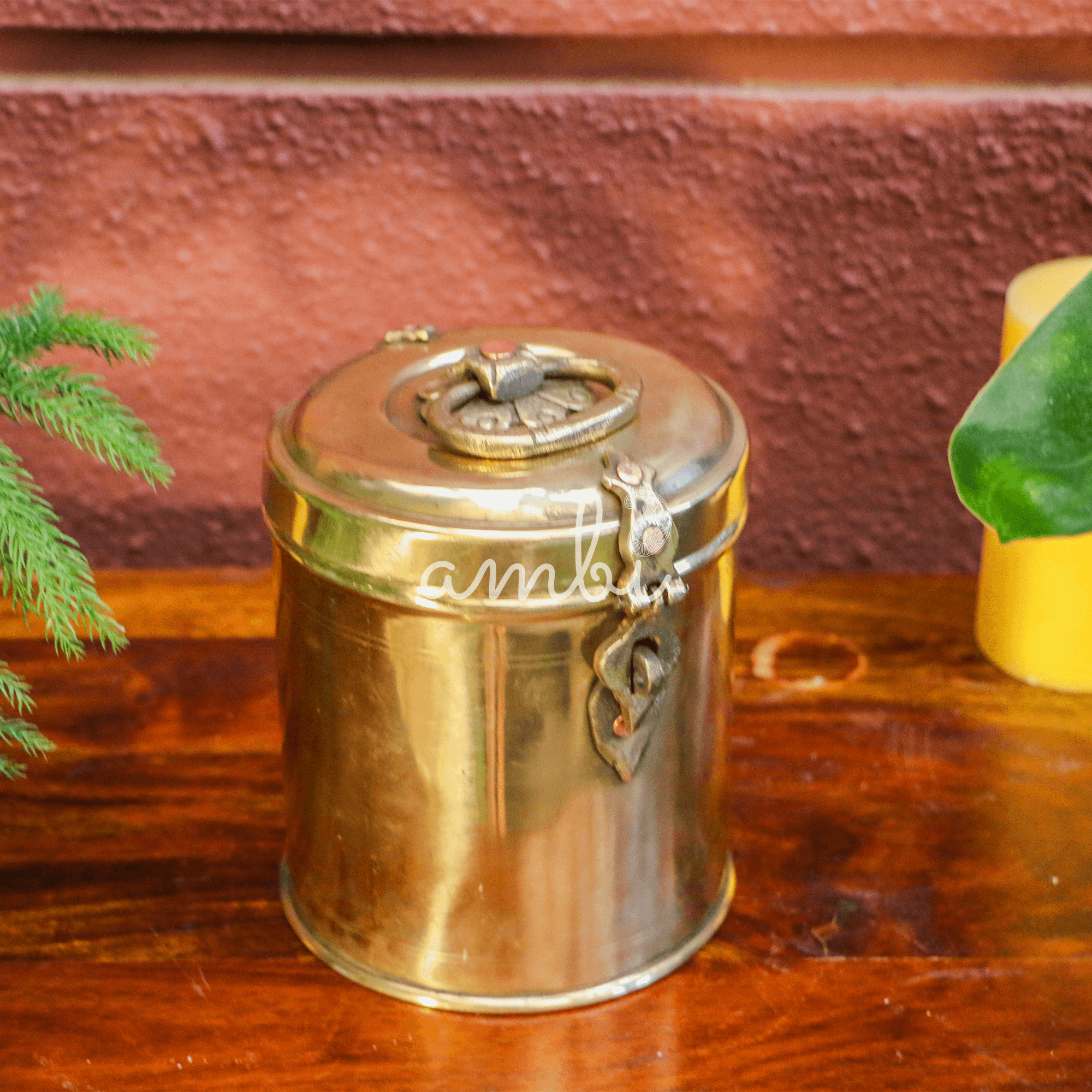 Ambi Vintage Brass Storage Box — Large & Heavy | 3KG Capacity | Heritage Décor