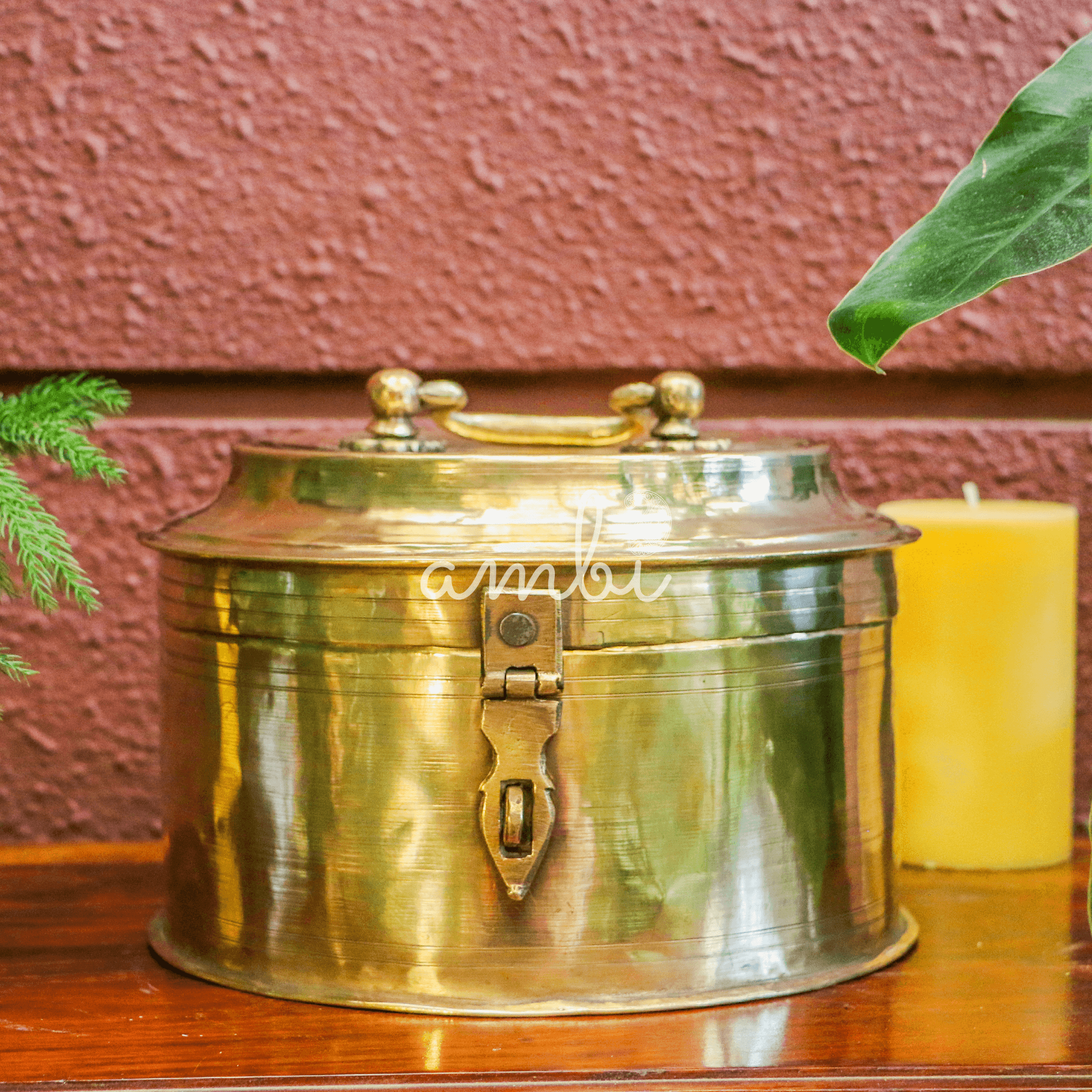 Vintage Brass Storage Box - Large and Heavy - A Collector's Item !