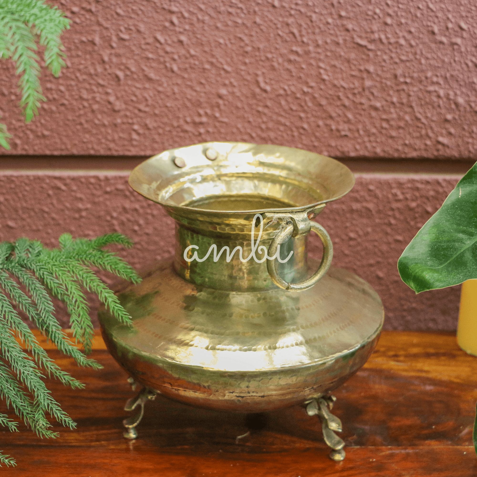 Hammered Vintage Water Pot (Mataka) with Narrow Neck