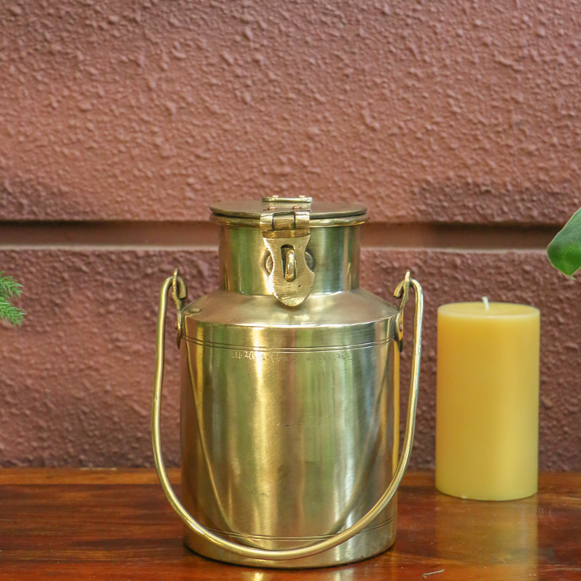 Vintage Brass Ghee / Milk Bharni (Barni) - Heavy Grade - Medium Size - 2Litres