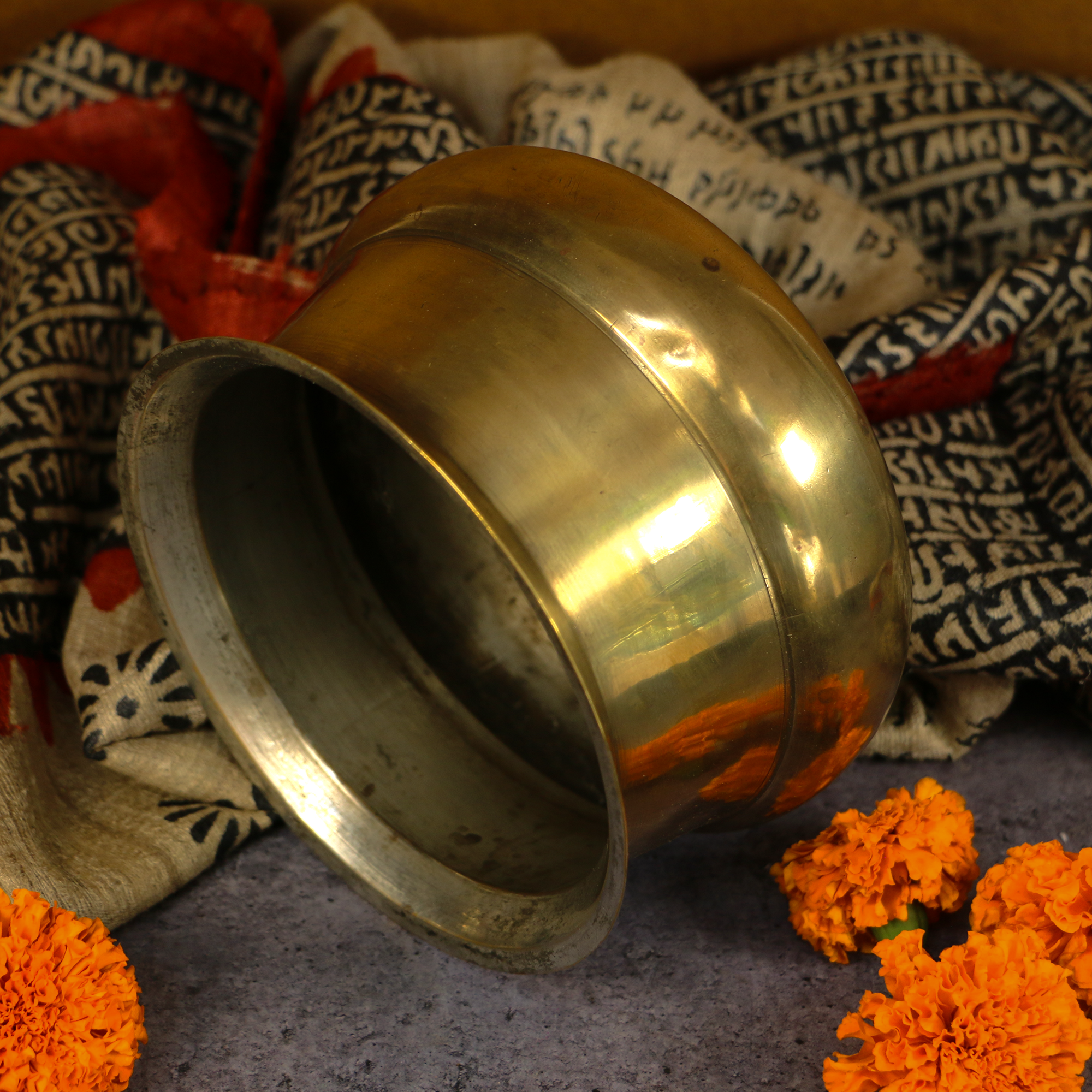 Vintage Ambi Pure Brass Water Vessel (Lota) - Medium