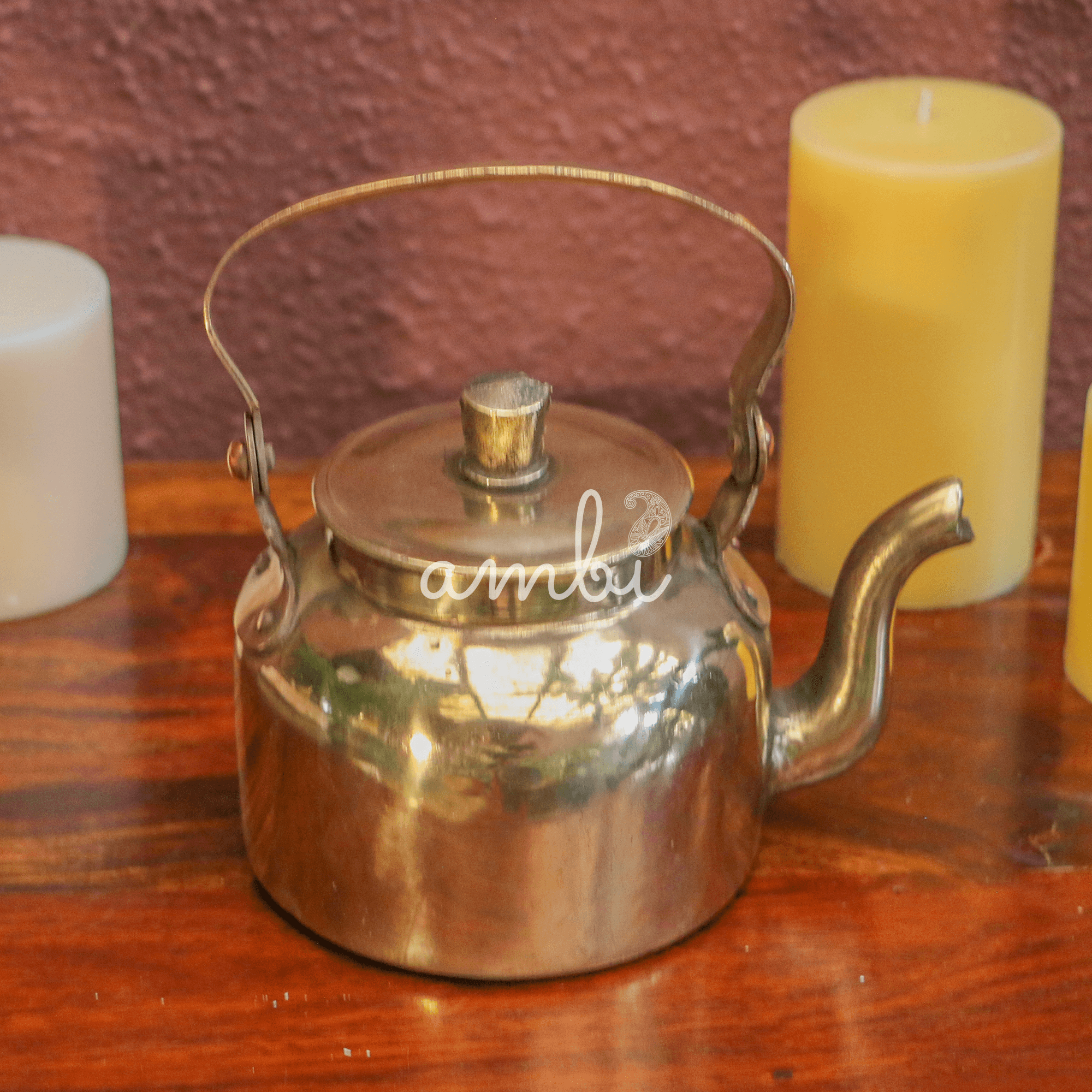 Vintage Brass Kettle - Old World Charm