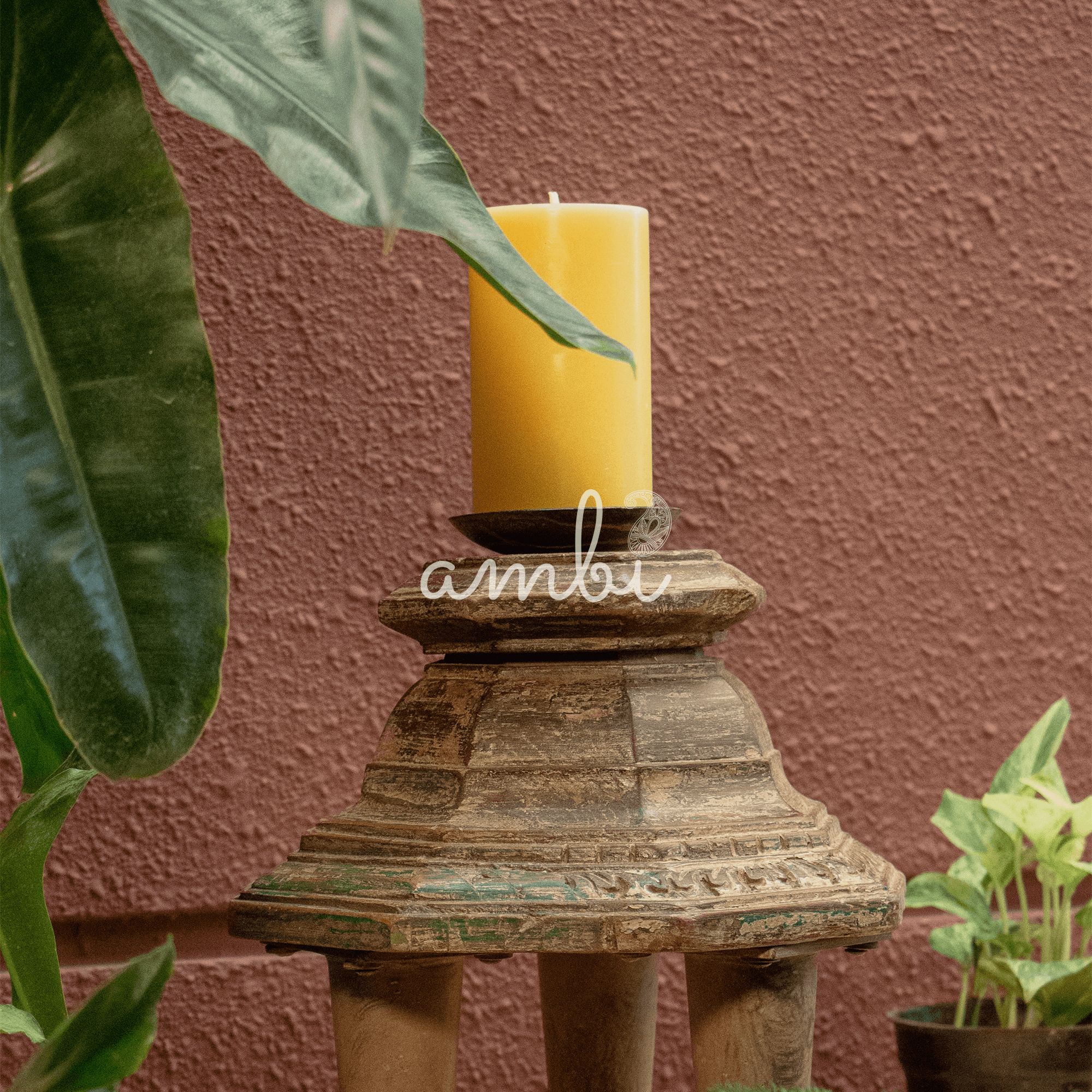 Vintage Candle Stand - 3 Legged - Single Candle