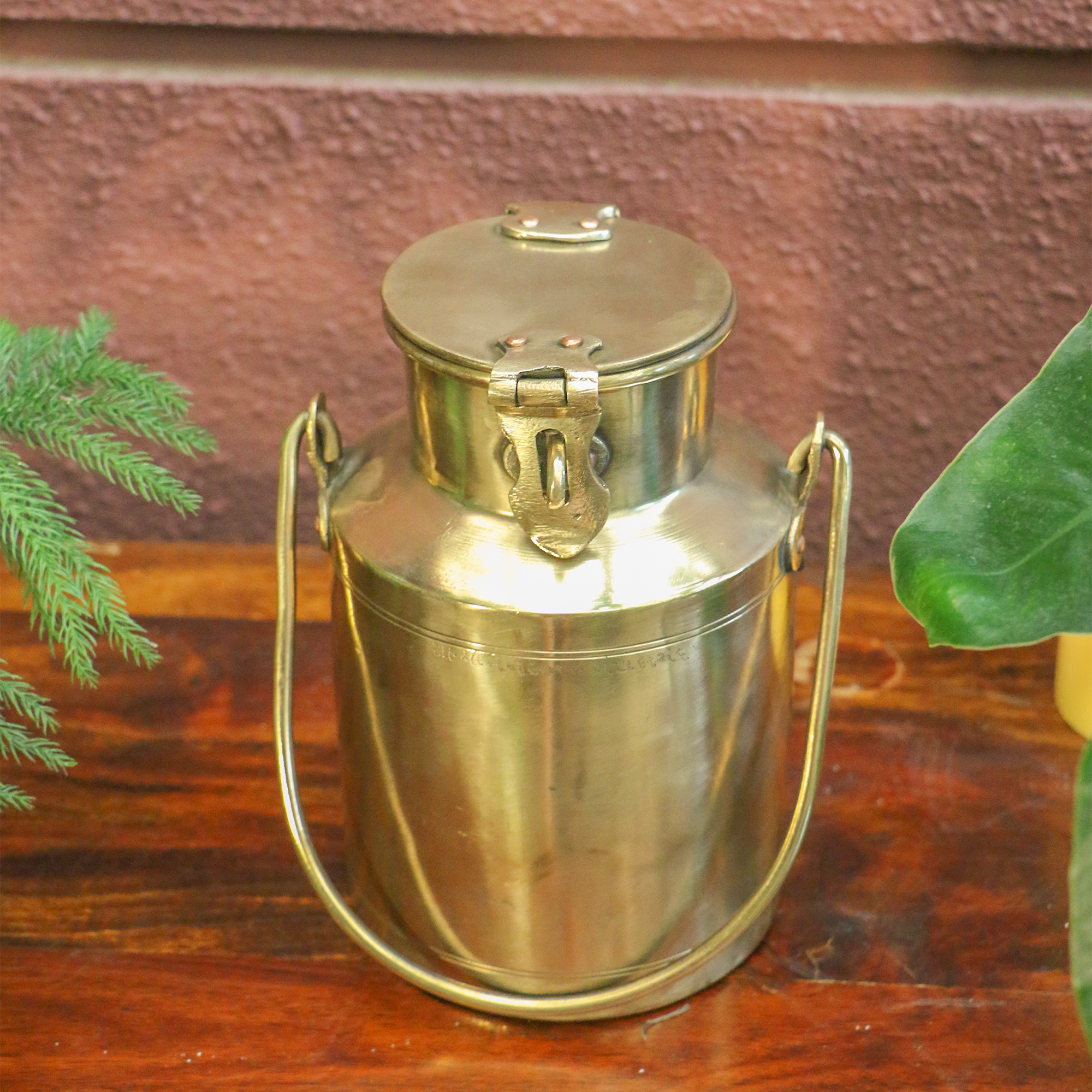 Vintage Brass Ghee / Milk Bharni (Barni) - Heavy Grade - Medium Size - 2Litres