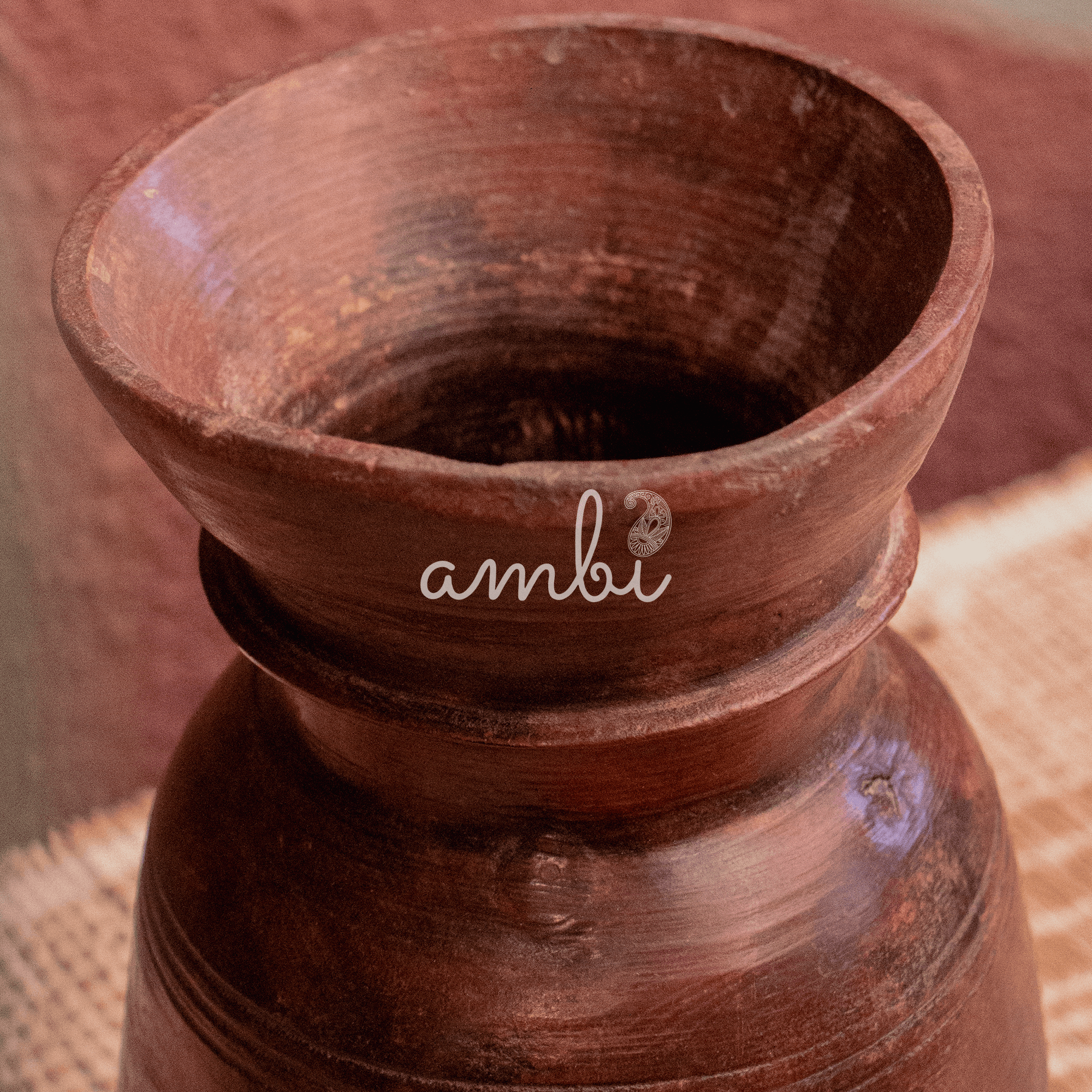 Wooden Vintage Water Pot - Flower Vase