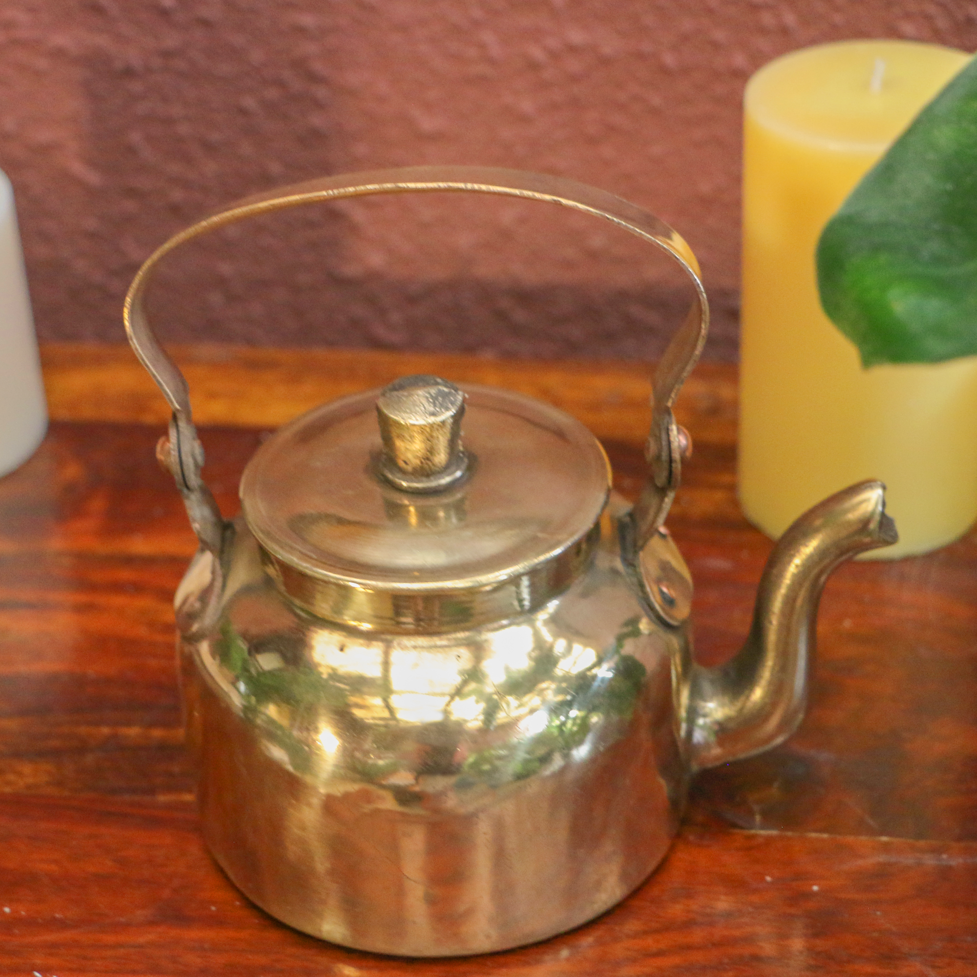 Vintage Brass Kettle - Old World Charm