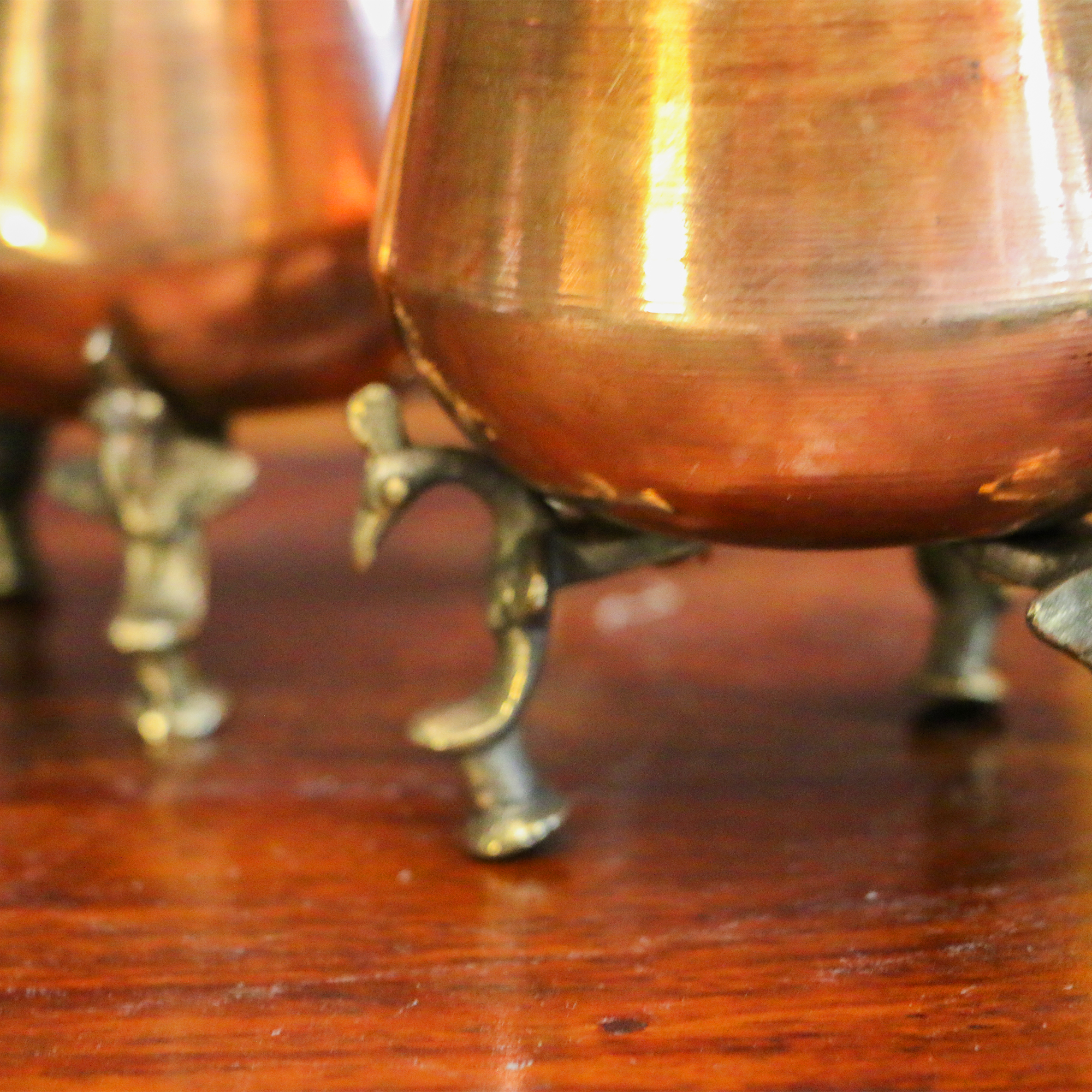 Vintage Copper Lota on Legs