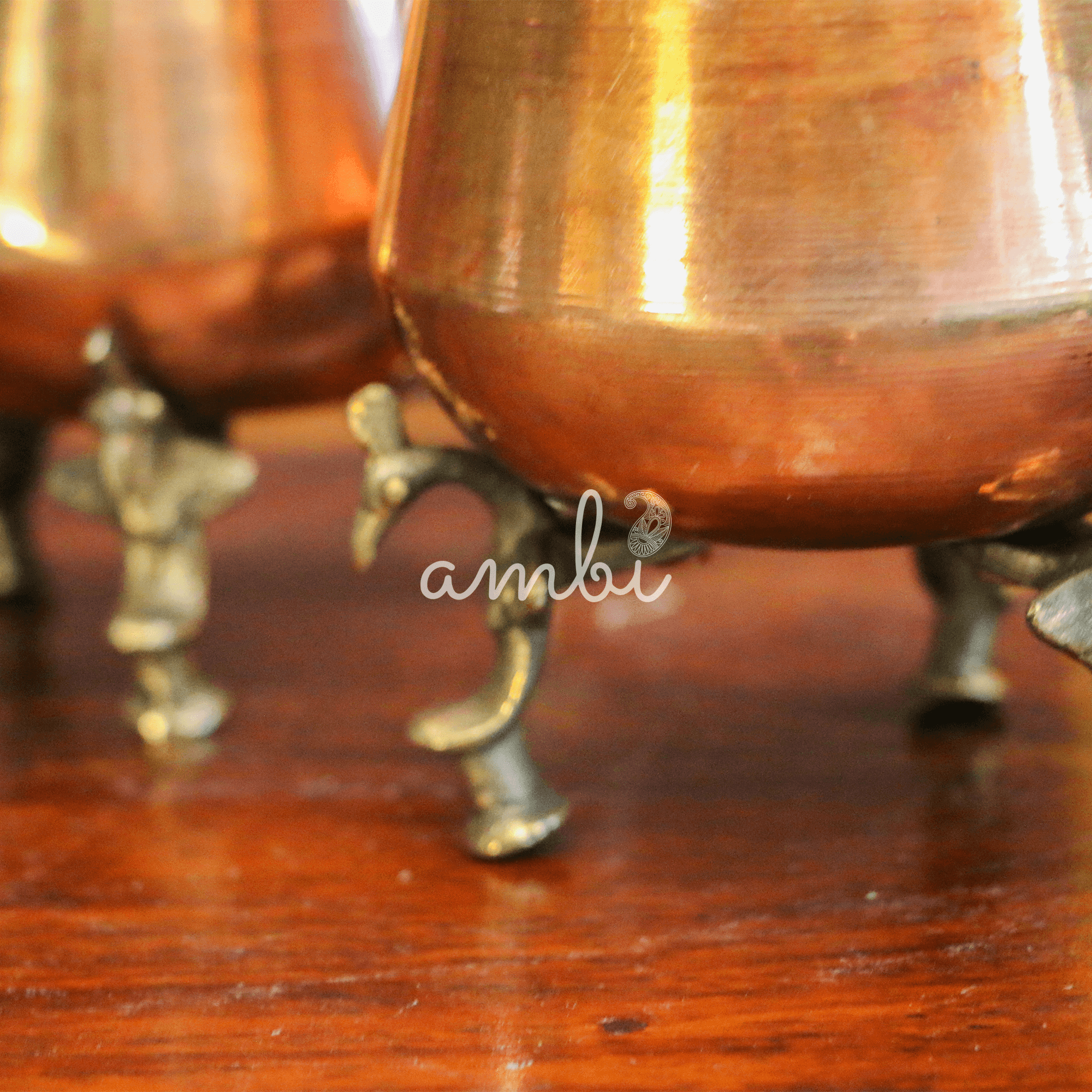 Vintage Copper Lota on Legs