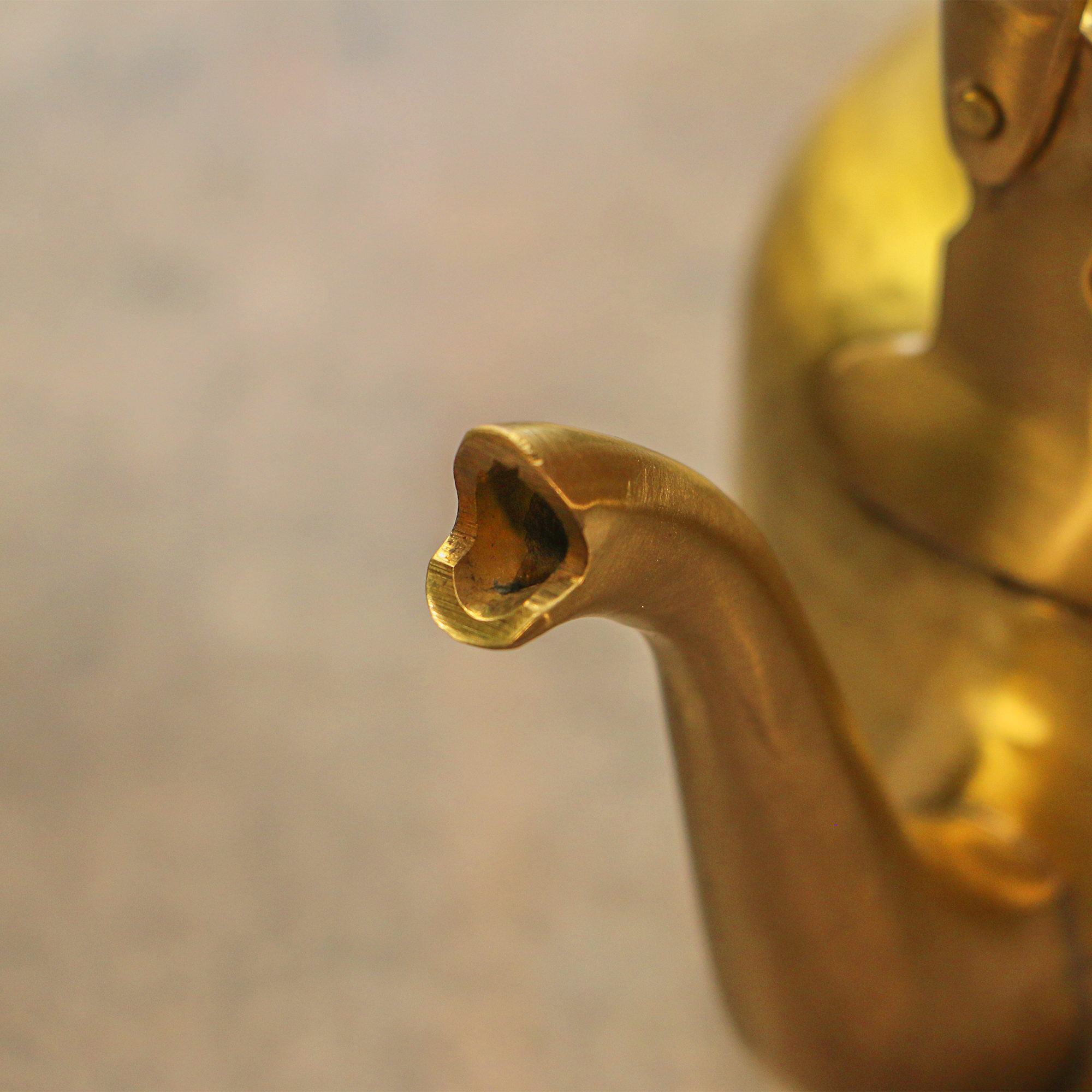 Brushed Gold Matt Finish Pure Brass Kettle - 500 ML