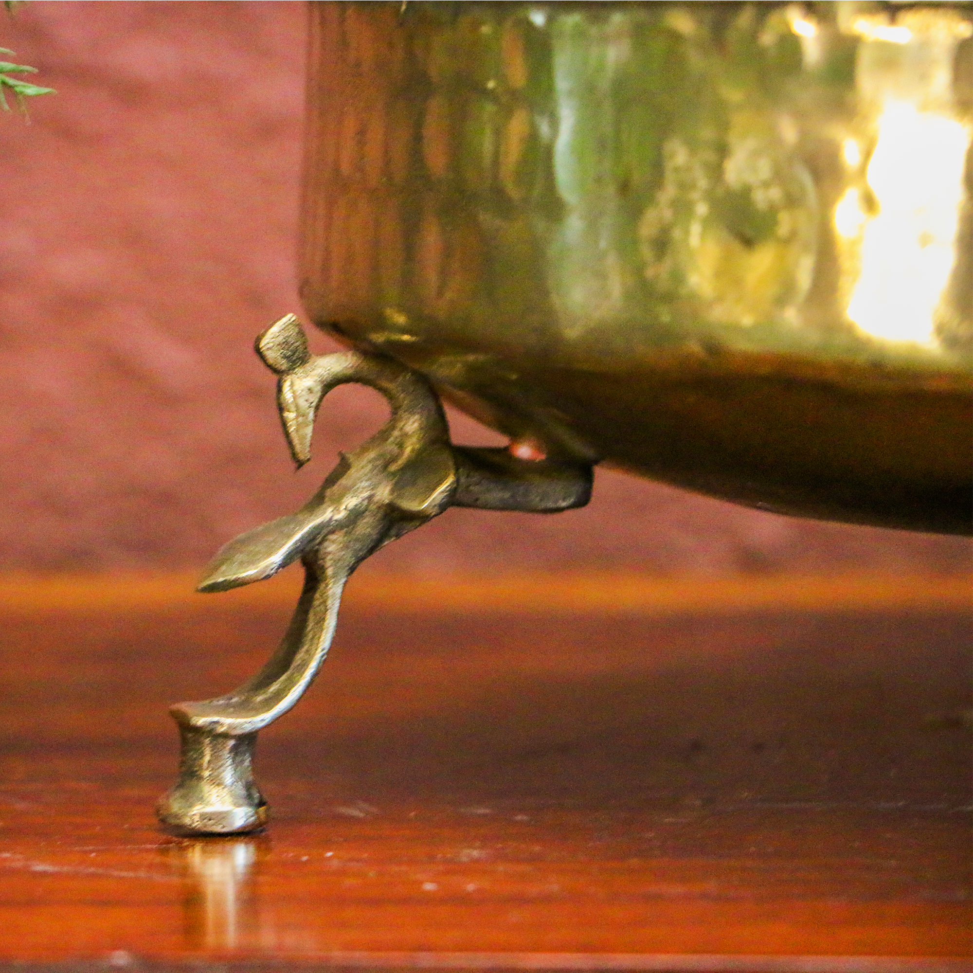 Vintage Brass Water Pot (Mataka) with Narrow Neck and on Legs