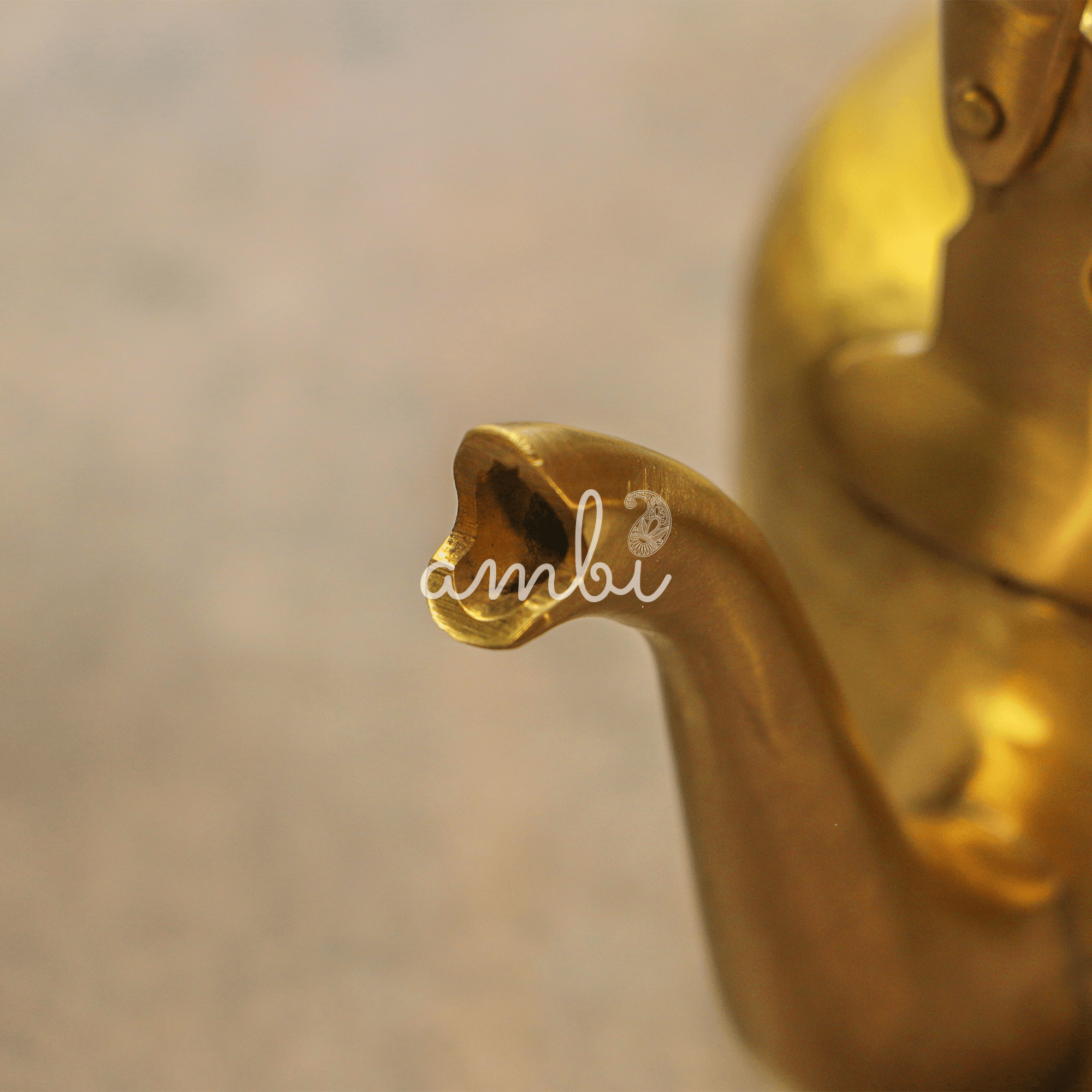 Brushed Gold Matt Finish Pure Brass Kettle Large - 1000 ML