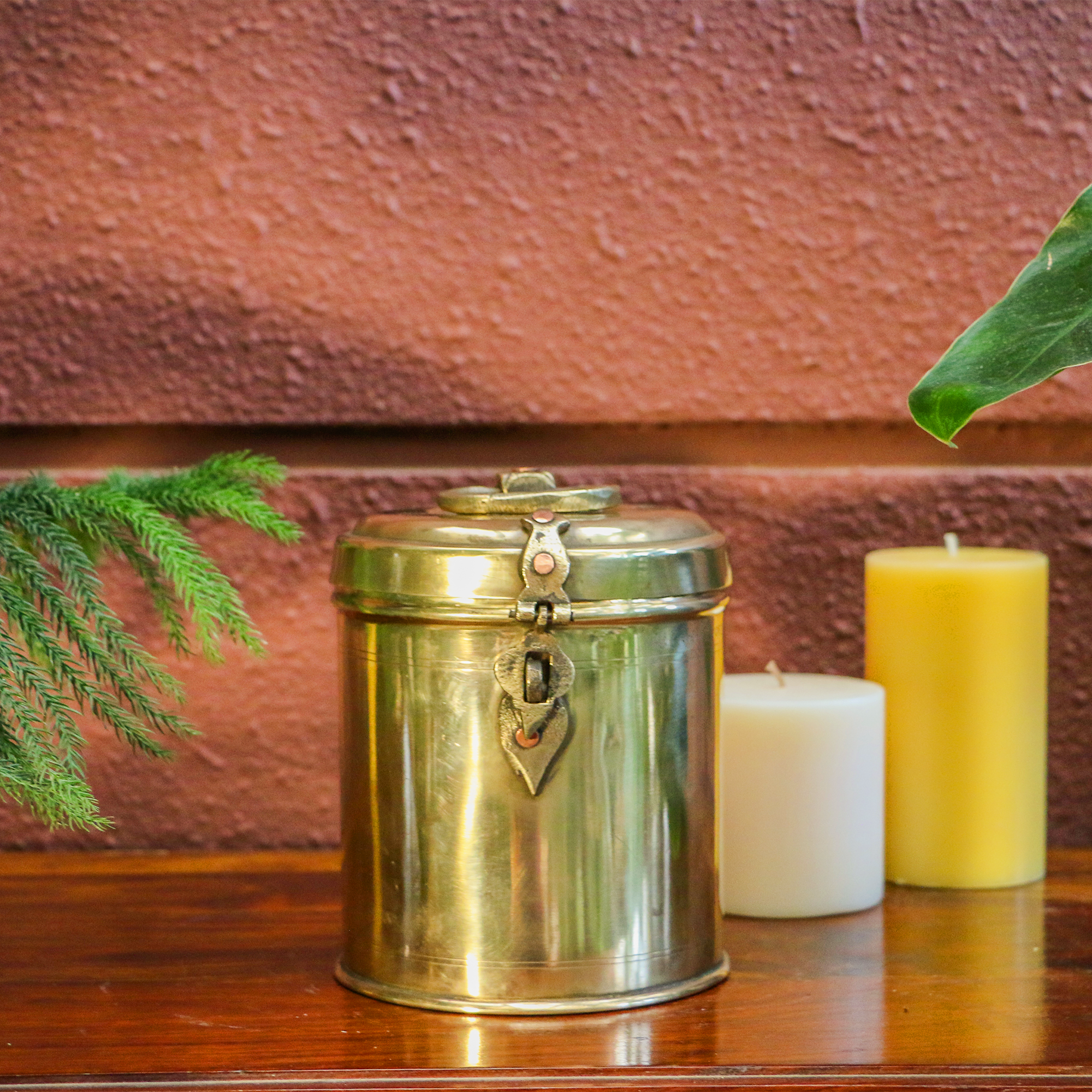 Vintage Heavy Brass Storage Box - 2KG Capacity